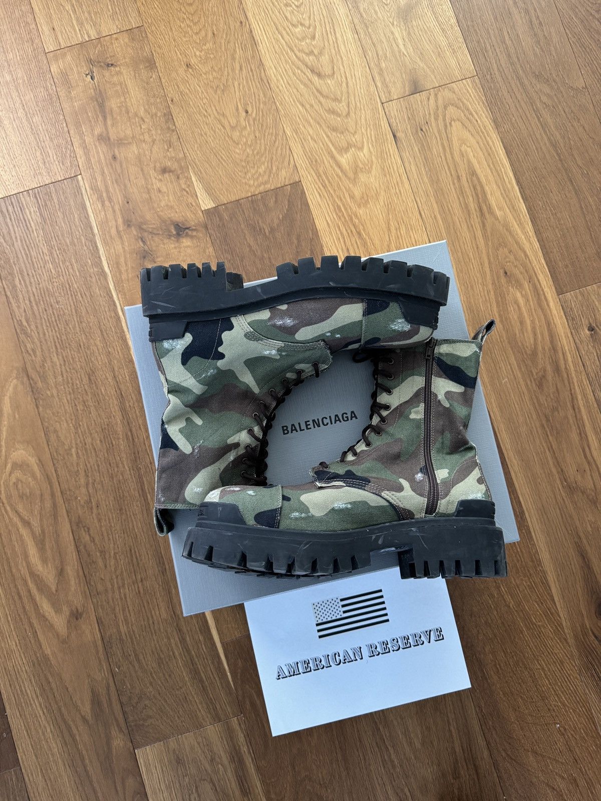 Balenciaga BALENCIAGA CAMO STRIKE BOOTS Size US 11 / EU 44 - 2 Thumbnail