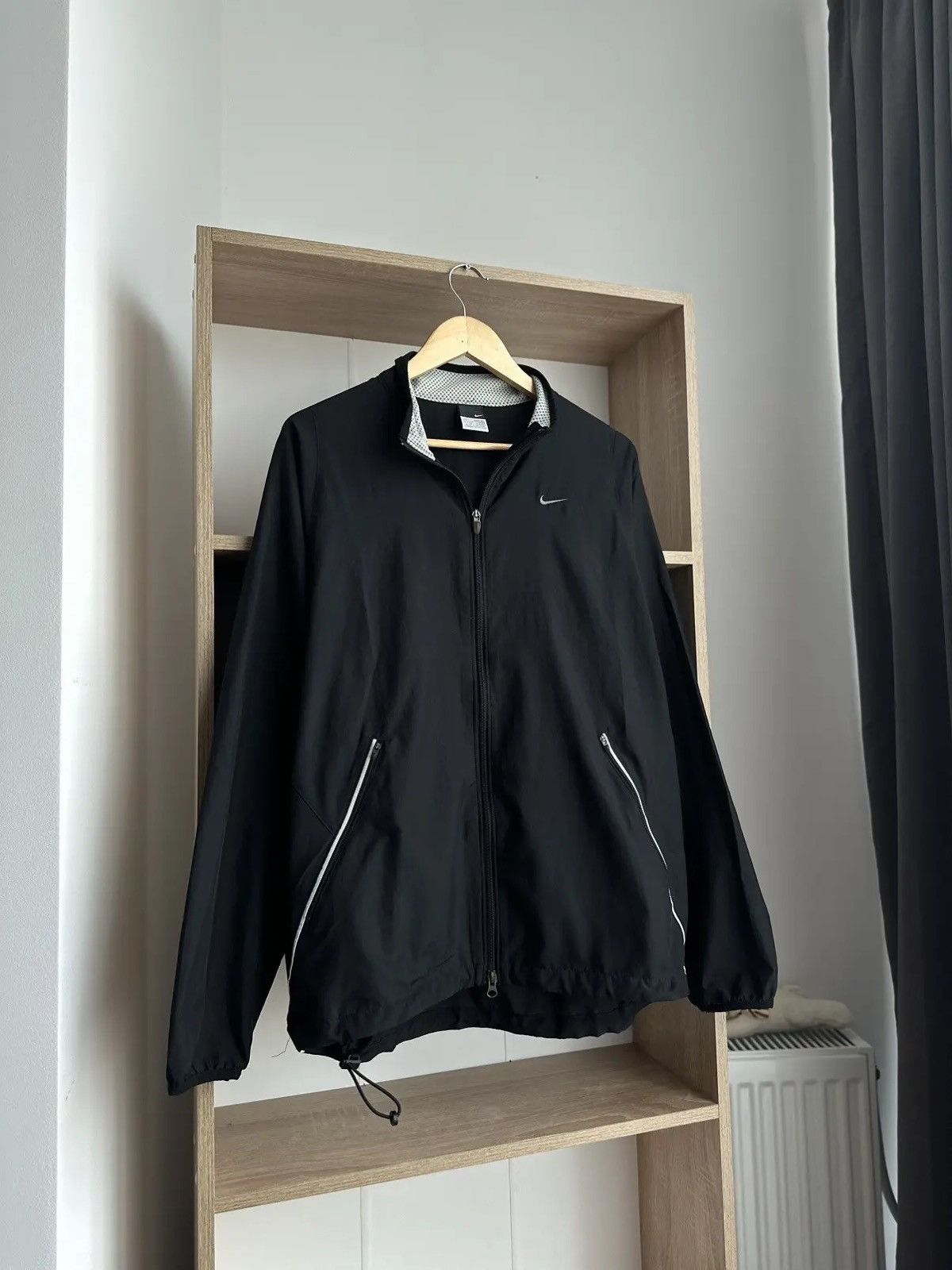 Nike × Nike ACG × Vintage Vintage Nike Black Big Logo Full Zip Light Jacket Size US L / EU 52-54 / 3 - 7 Thumbnail