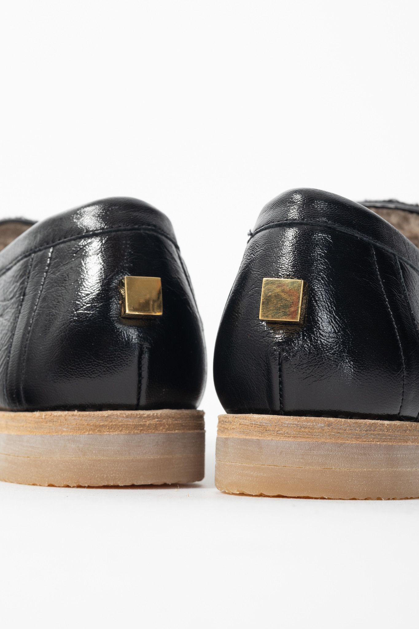 Stuart Weitzman Stuart Weitzman Bromley Black Sheepskin Loafers Size US 8.5 / IT 38.5 - 8 Thumbnail