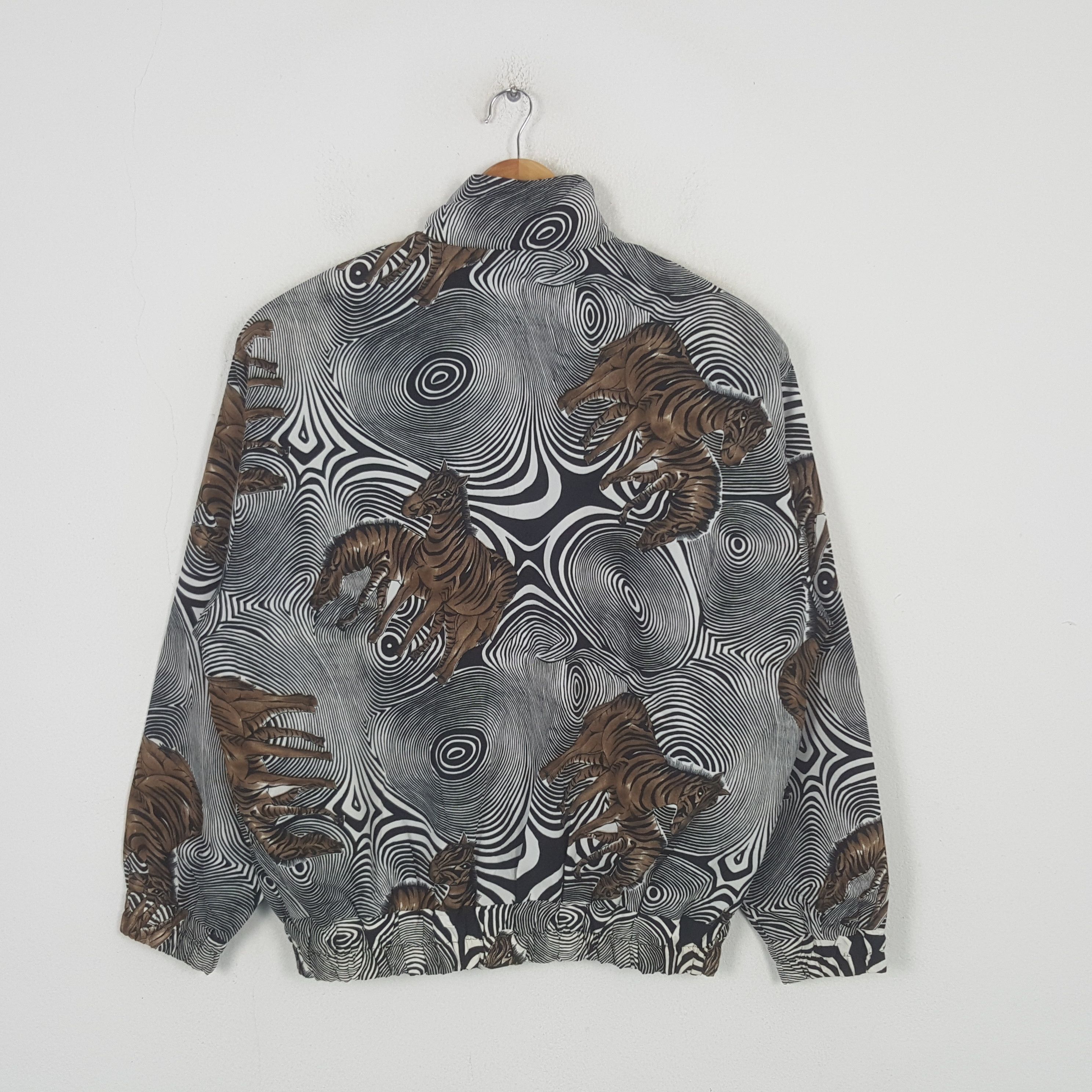 Vintage Vintage Valentina Zebra Zipper Designer Jacket RR25 Size US L / EU 52-54 / 3 - 3 Thumbnail