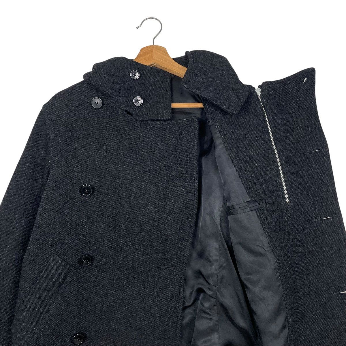 CABANE de ZUCCa Cabane De Zucca Double Breasted Hooded Wool Jacket Size US S / EU 44-46 / 1 - 11 Thumbnail