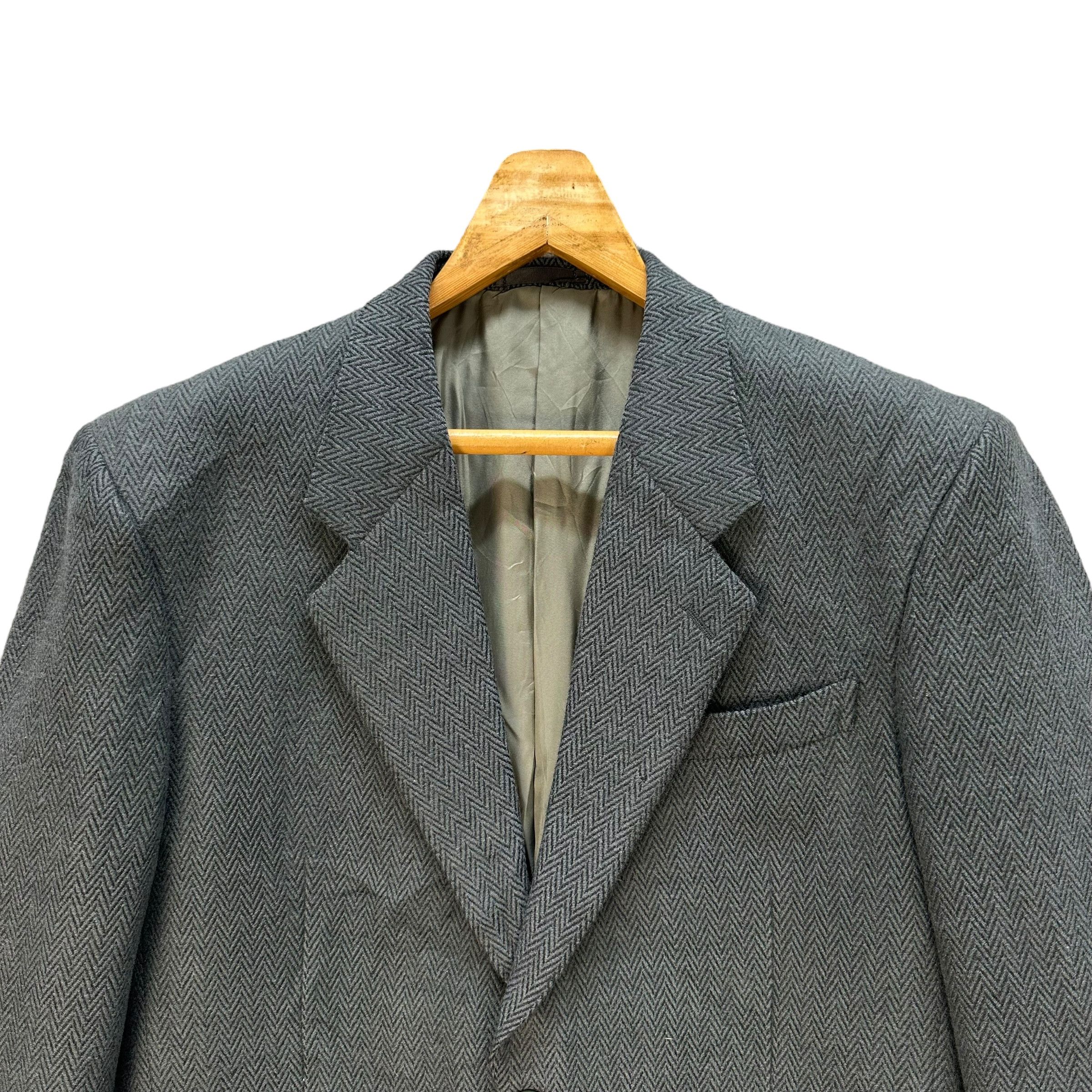 Pierre Balmain PIERRE BALMAIN Herringbone Wool Suit Jacket #A55-1275 Size 44R - 2 Thumbnail