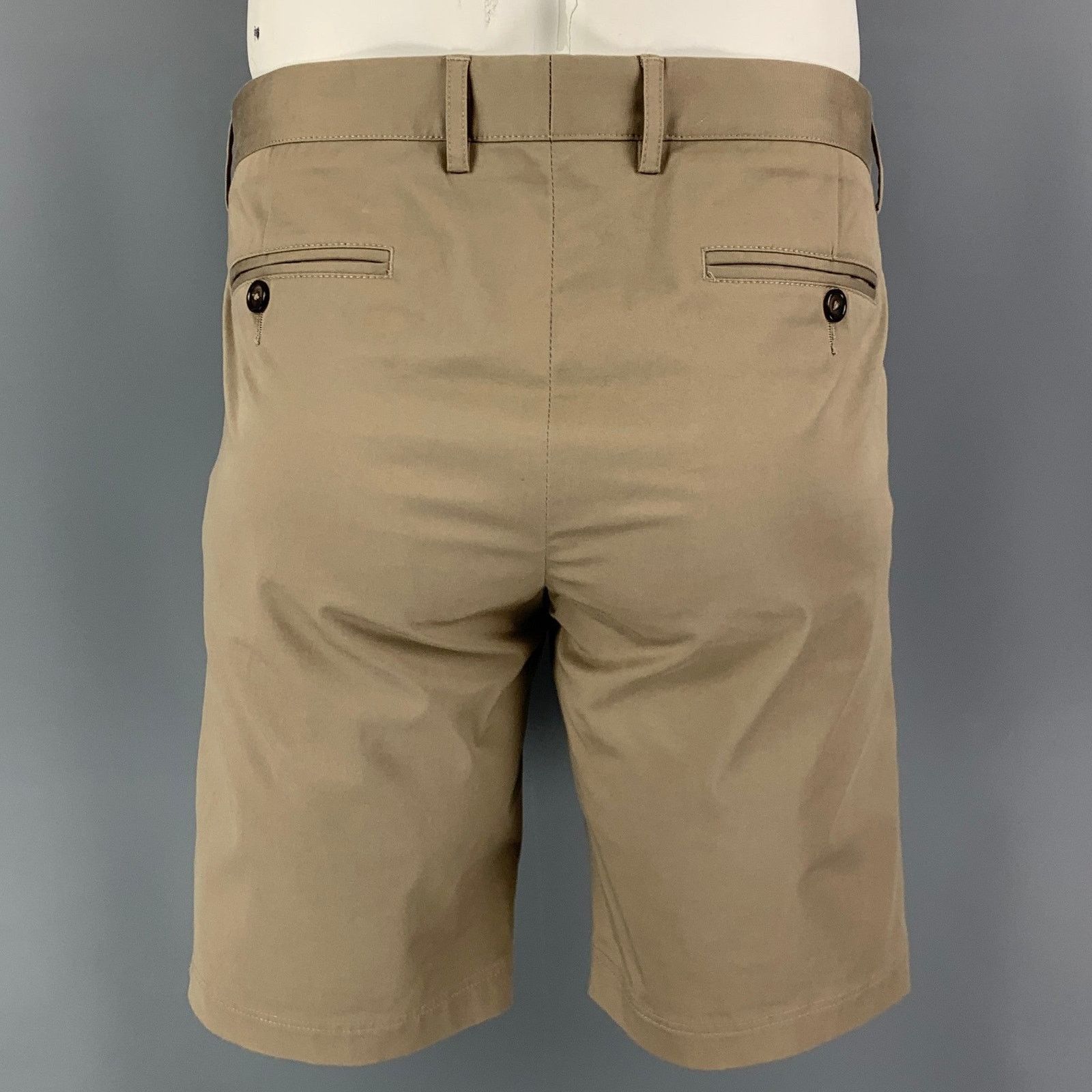 Dolce & Gabbana DOLCE & GABBANA Size 36 Khaki Cotton Chino Shorts Size US 36 / EU 52 - 2 Thumbnail