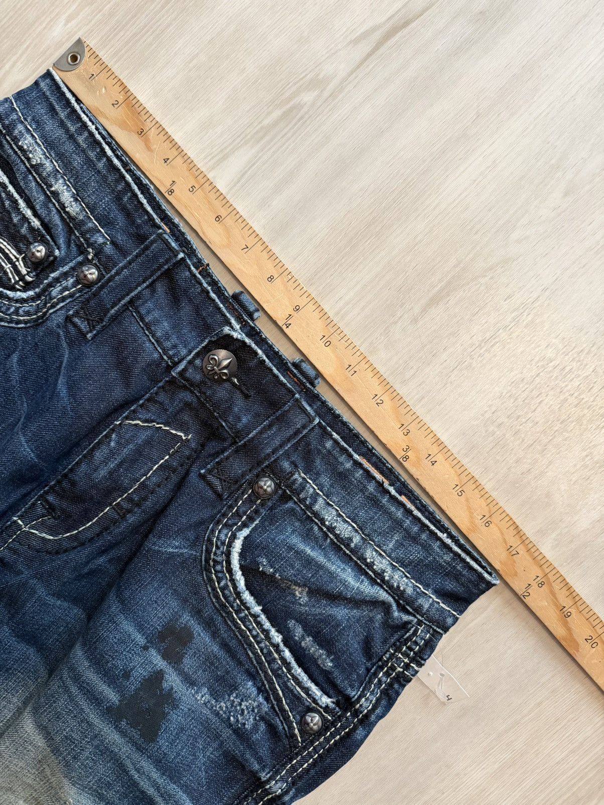 Rock Revival Rock Revival Jean Jorts Distressed Stained Design Sz 32 Size US 32 / EU 48 - 5 Thumbnail