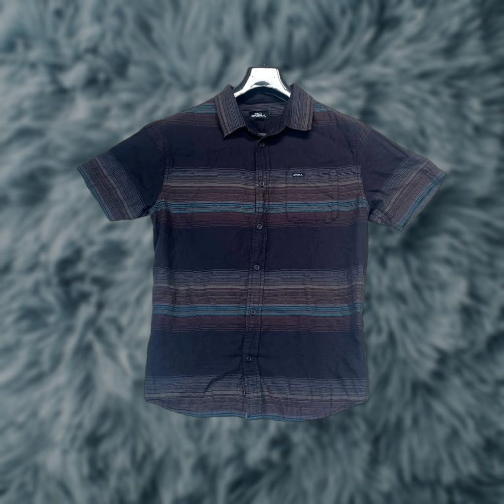 O'Neill O'Neill Shirt Button-Down Short Sleeve Mens Medium Striped Cotton See Pic Size US M / EU 48-50 / 2 - 1 Thumbnail