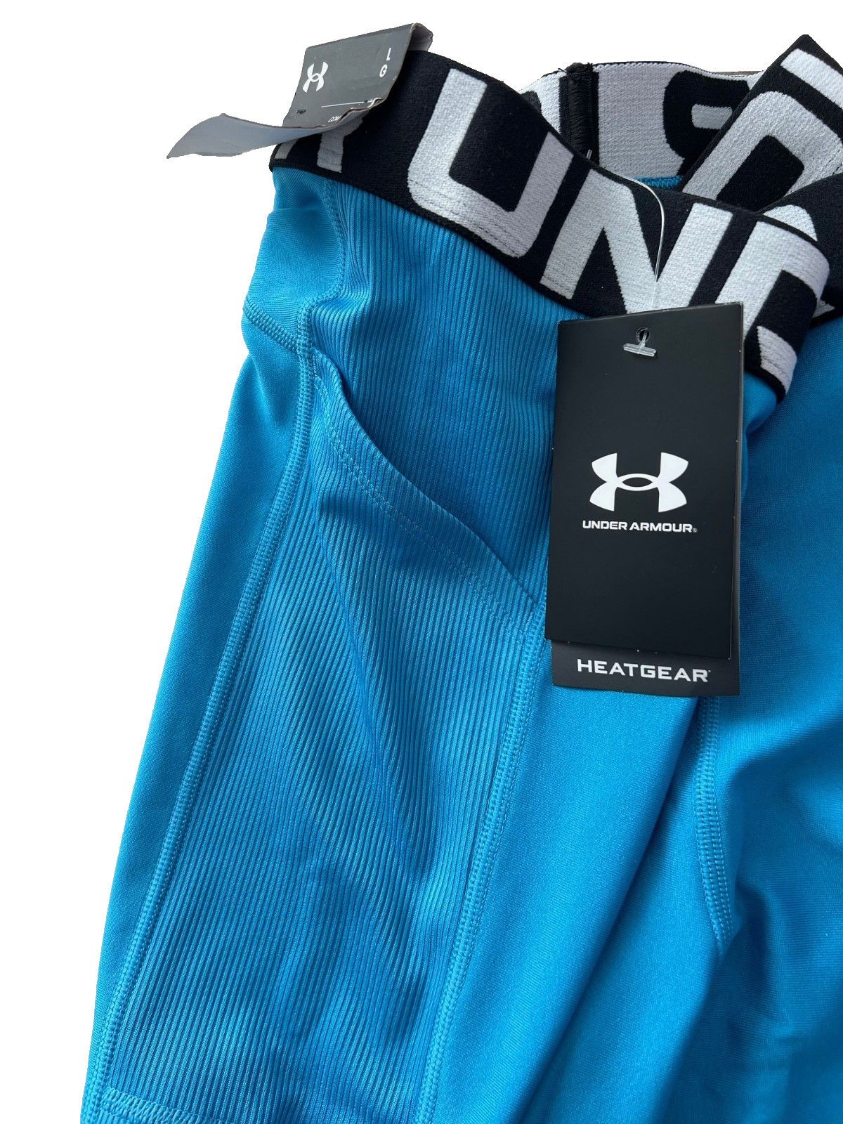 Under Armour Under Armour 1388693 Heat Gear Rib Leggings Blue ( L ) Size 36" / US 14 / IT 50 - 4 Thumbnail
