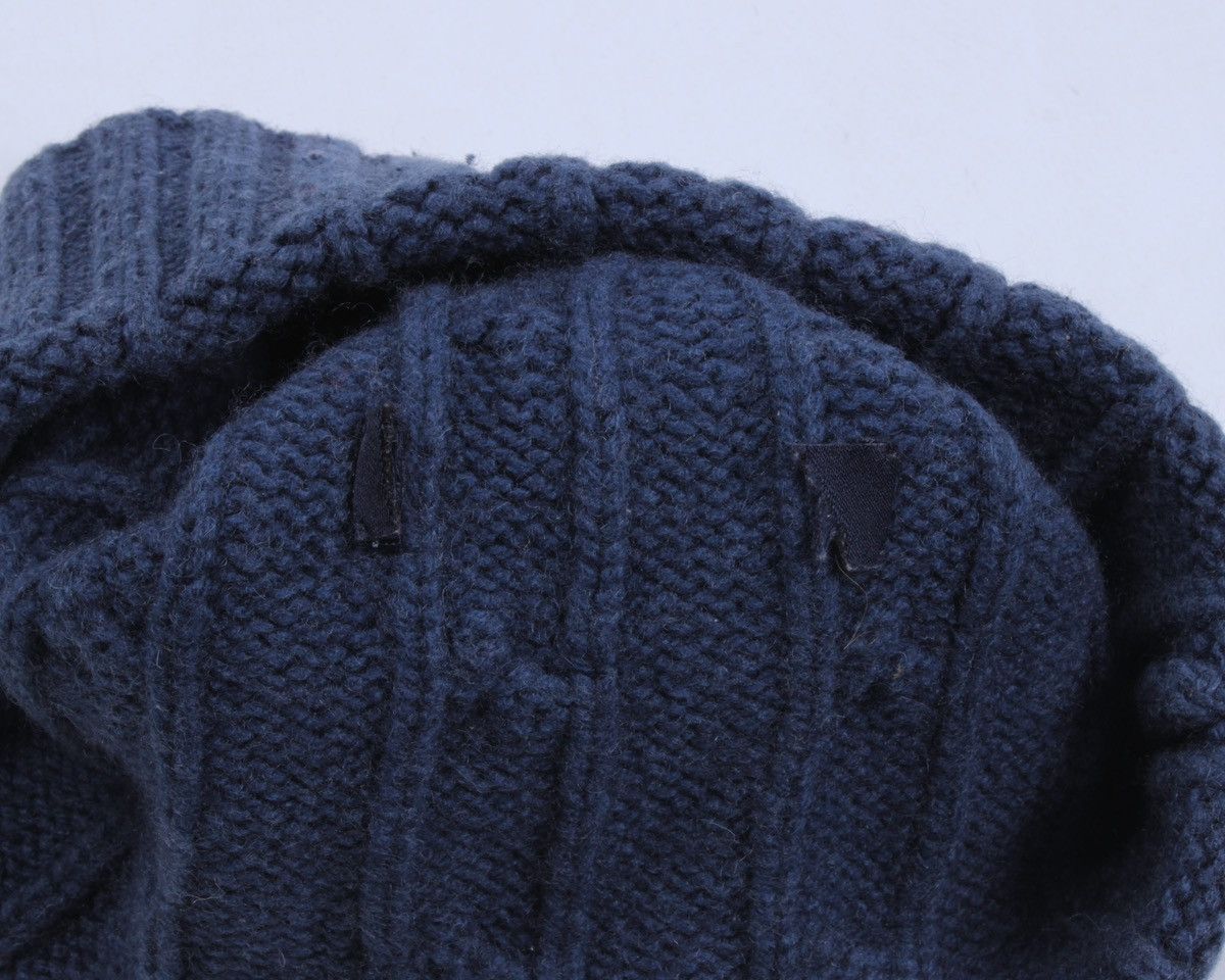 Tommy Hilfiger × Vintage TOMMY HILFIGER Wool Cable Knit Logo Embroidered Beanie Hat Size ONE SIZE - 4 Thumbnail