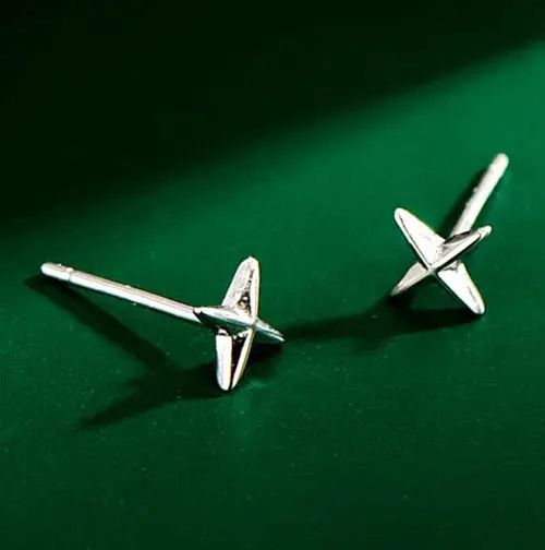 Jewelry Rare 925 silver vintage punk silver star earrings Size ONE SIZE - 3 Thumbnail