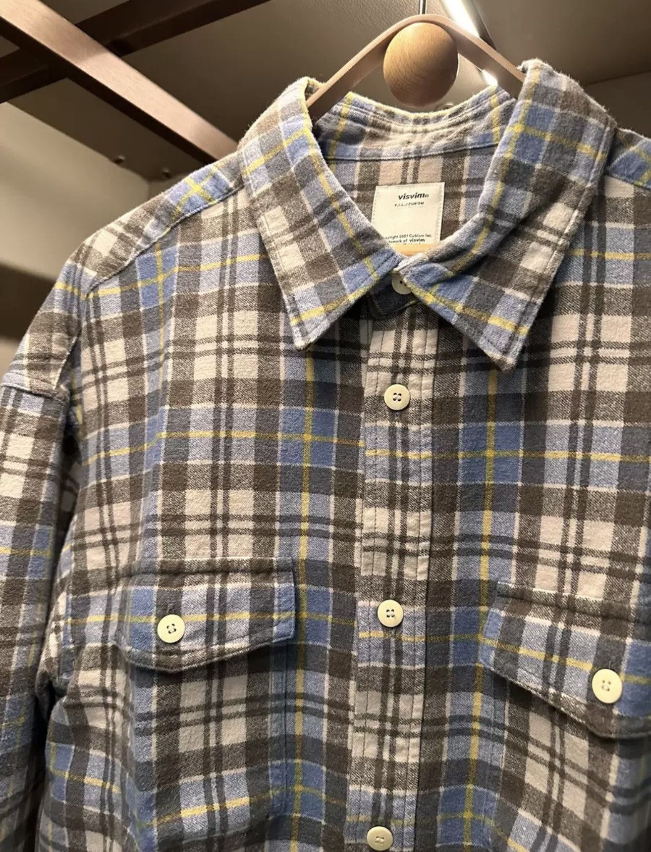 Visvim Visvim 24ss pioneer khadi check l/s Size US M / EU 48-50 / 2 - 2 Thumbnail