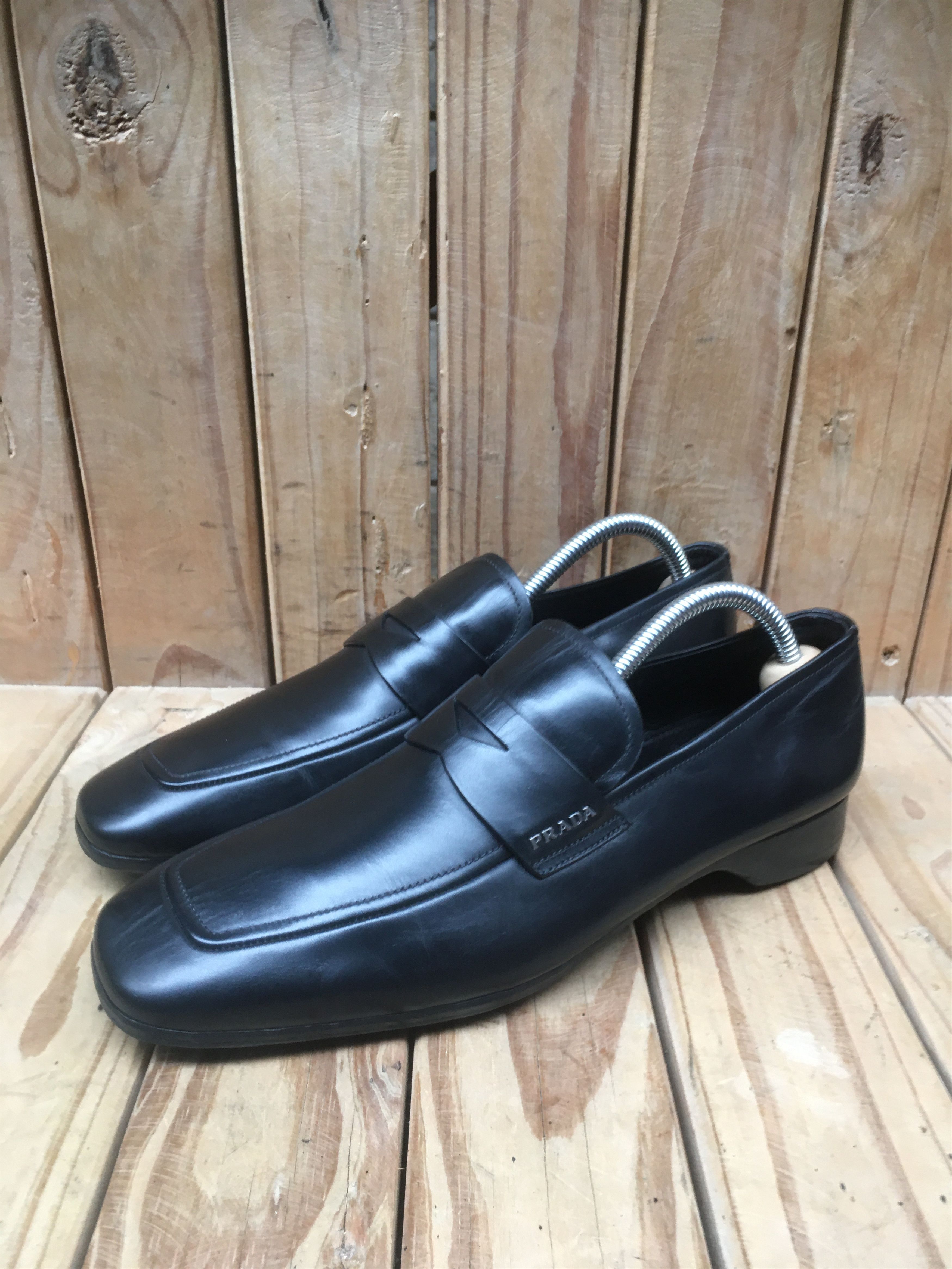 Prada Prada Men’s Penny black Leather Loafers Size Uk 5 USA 6 Size US 6 / EU 39 - 2 Thumbnail