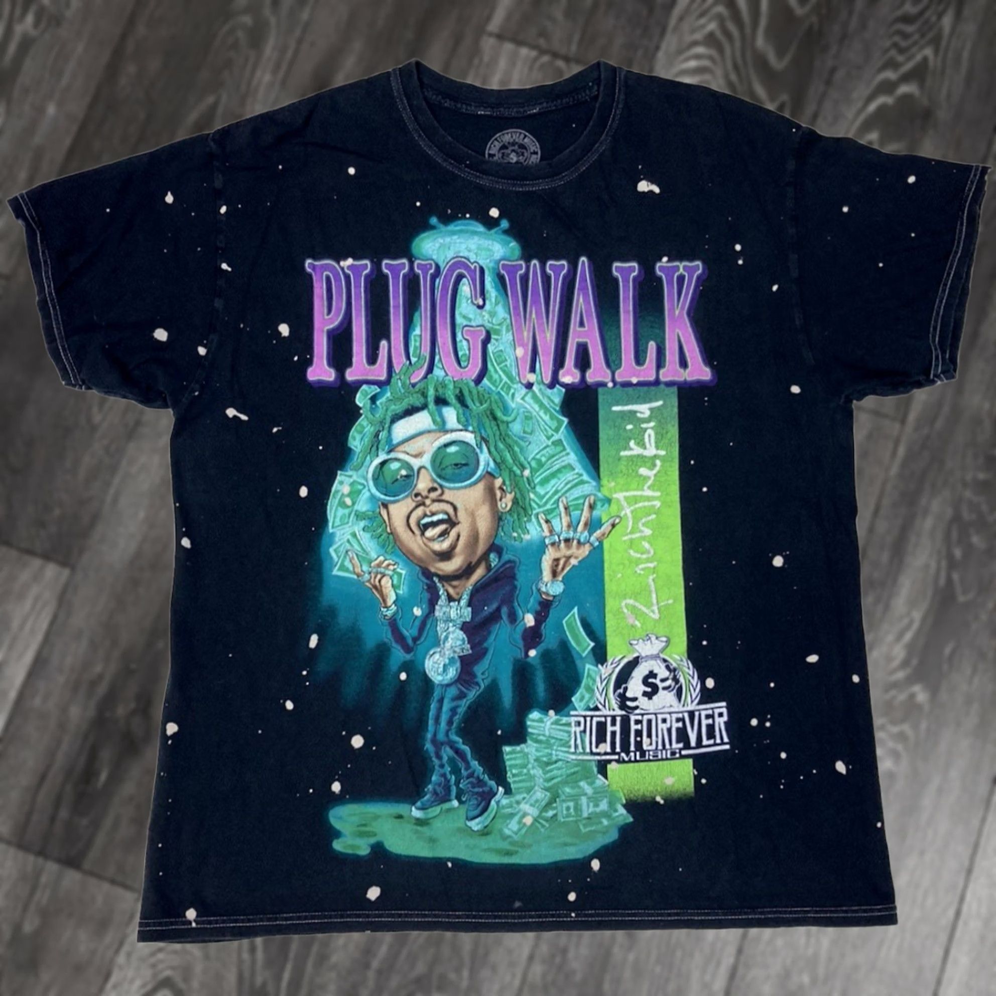 Vintage VINTAGE Rich Forever Music Rich The Kid Plug Walk Graphic T-shirt Black Mens L Shirt Short Sleeve Crew Neck Logo Hip Hop Music All Seasons 90s Size US L / EU 52-54 / 3 - 1 Thumbnail