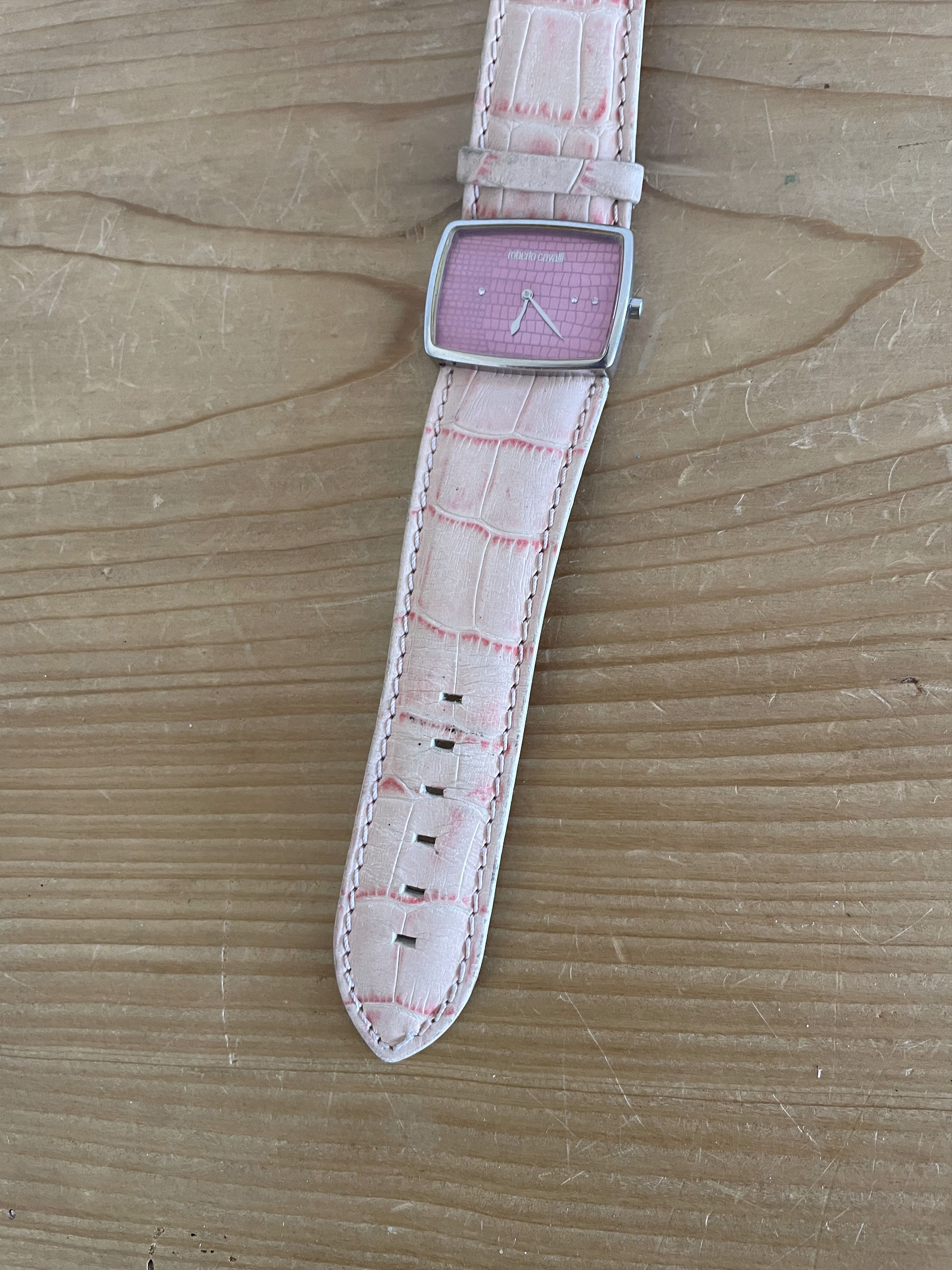 Roberto Cavalli Pink Snakeskin Strap Watch Size ONE SIZE - 10 Thumbnail