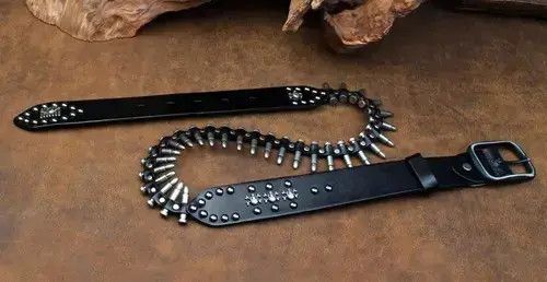 VIBE Bullet Belt Skull Design Pin Buckle Size ONE SIZE - 2 Thumbnail