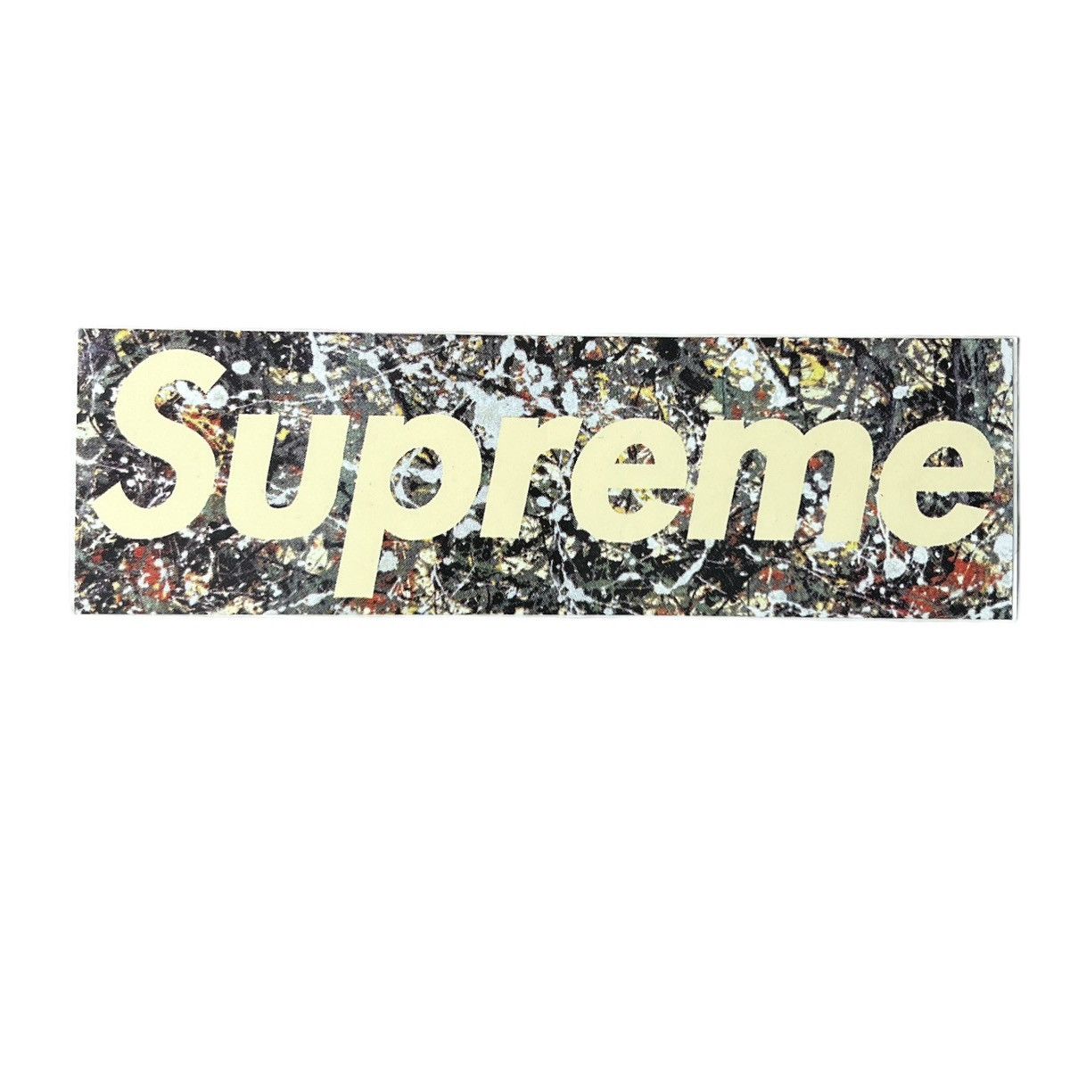 image of Stickers x Supreme Jackson Pollock Splatter Box Logo Sticker 1999, Men's