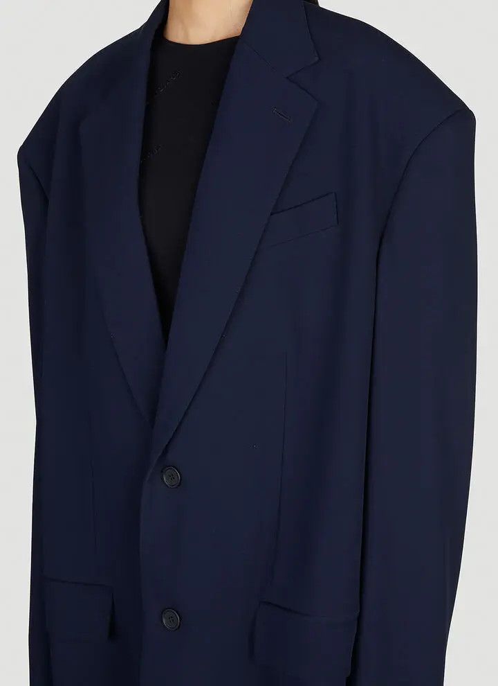 Balenciaga o1bcso1str1124 Oversized Jacket in Navy Blue Size XS / US 0-2 / IT 36-38 - 6 Thumbnail