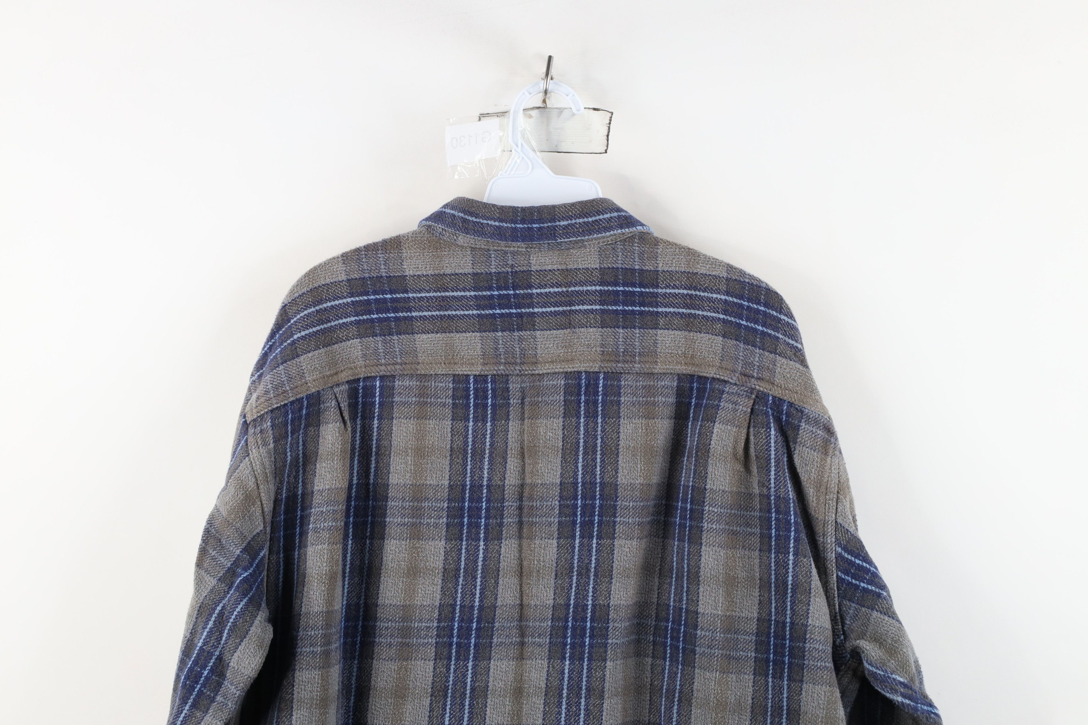 Vintage Vintage 90s Streetwear Heavyweight Button Shirt Plaid Size US XXL / EU 58 / 5 - 11 Thumbnail