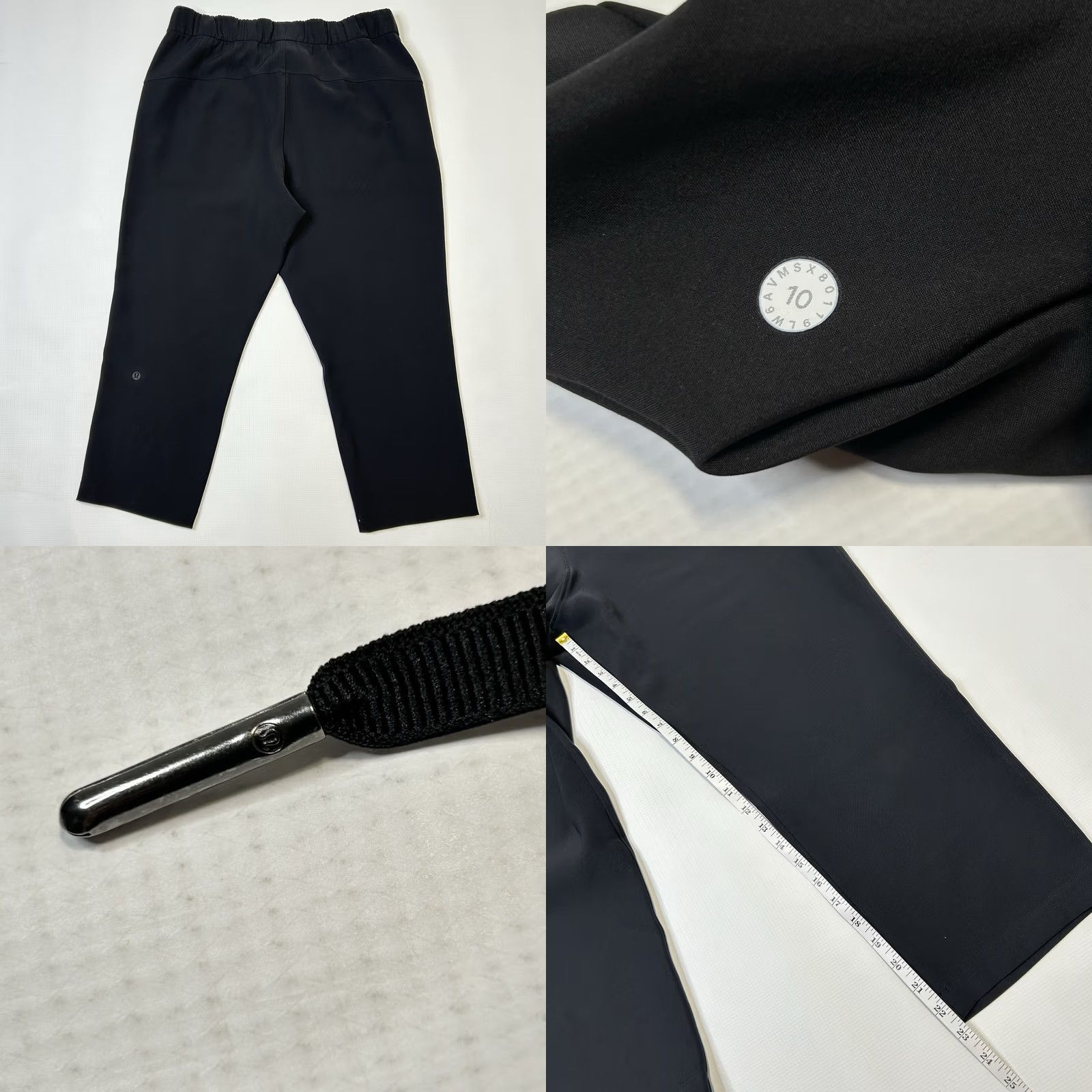 Lululemon Lululemon On The Fly Crop Pants Womens 10 Black Woven 23" Ism Drawstring Pockets Size 32" / US 10 / IT 46 - 8 Thumbnail