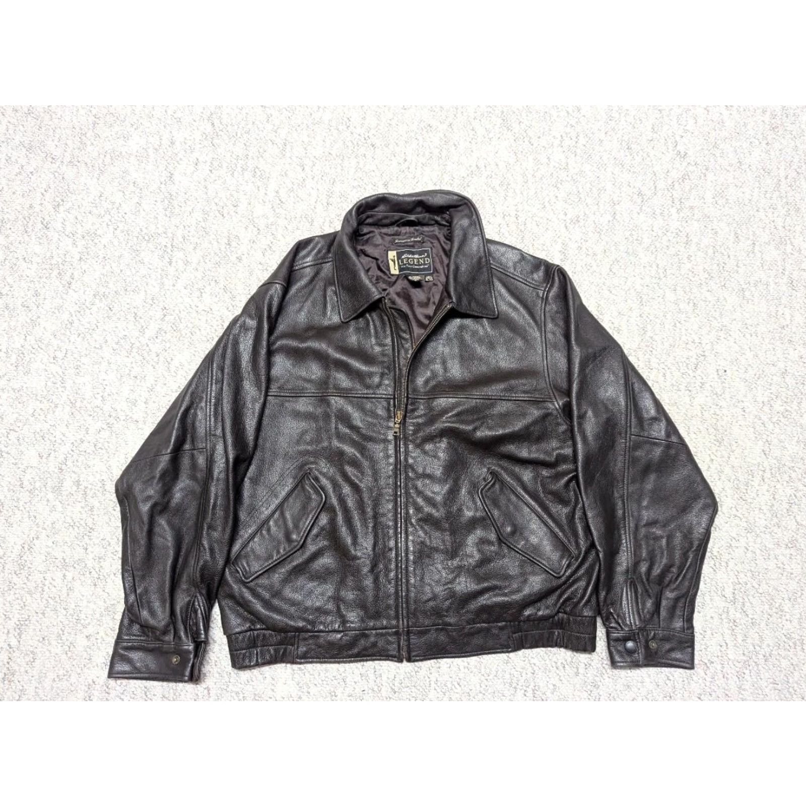 Eddie Bauer VINTAGE Eddie Bauer Jacket Bomber XL Brown Leather Mens Size US XL / EU 56 / 4 - 8 Thumbnail