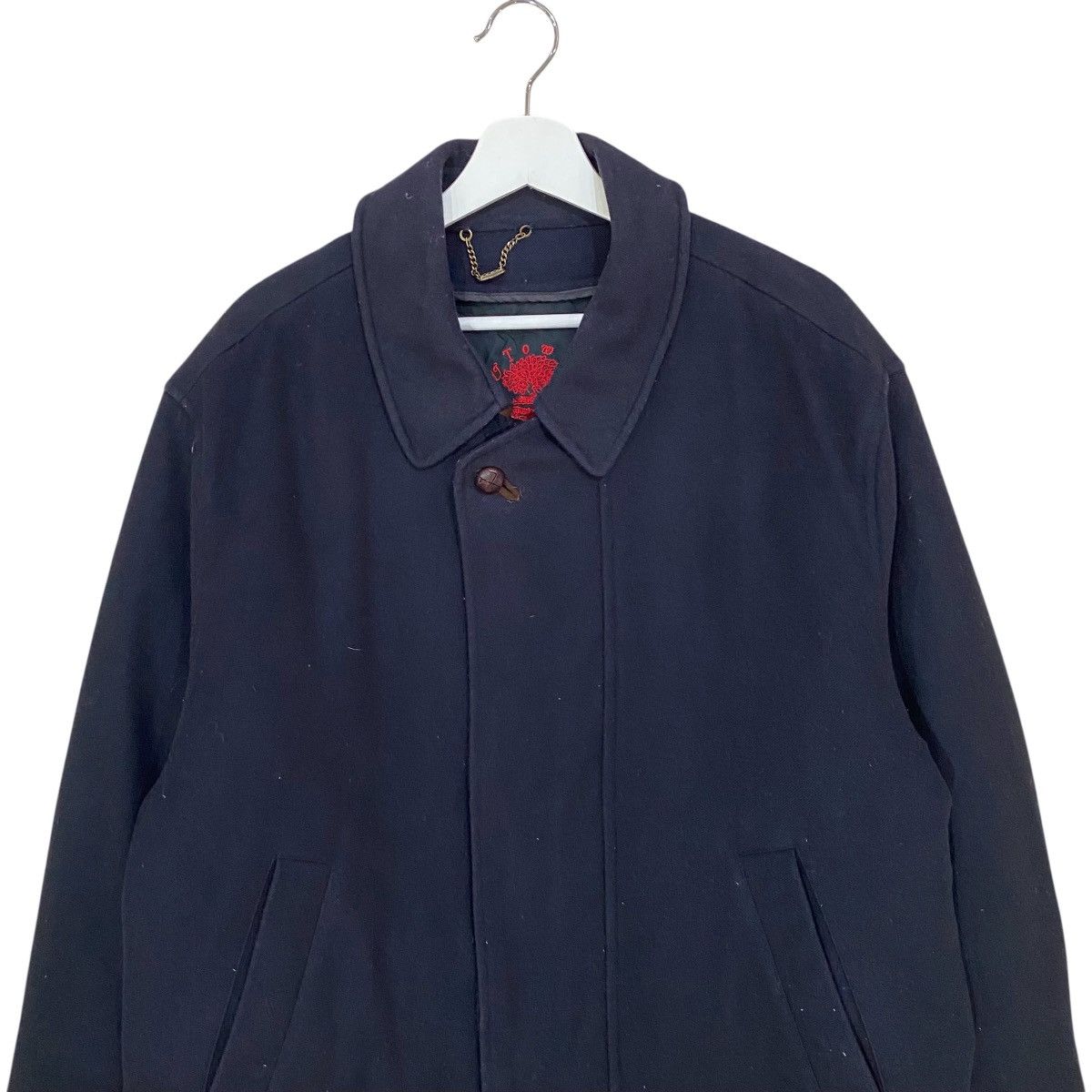 Schneiders ☀️VINTAGE SCHNEIDERS NAVY BLUE WOOL OVERCOATS JACKET Size US L / EU 52-54 / 3 - 3 Thumbnail