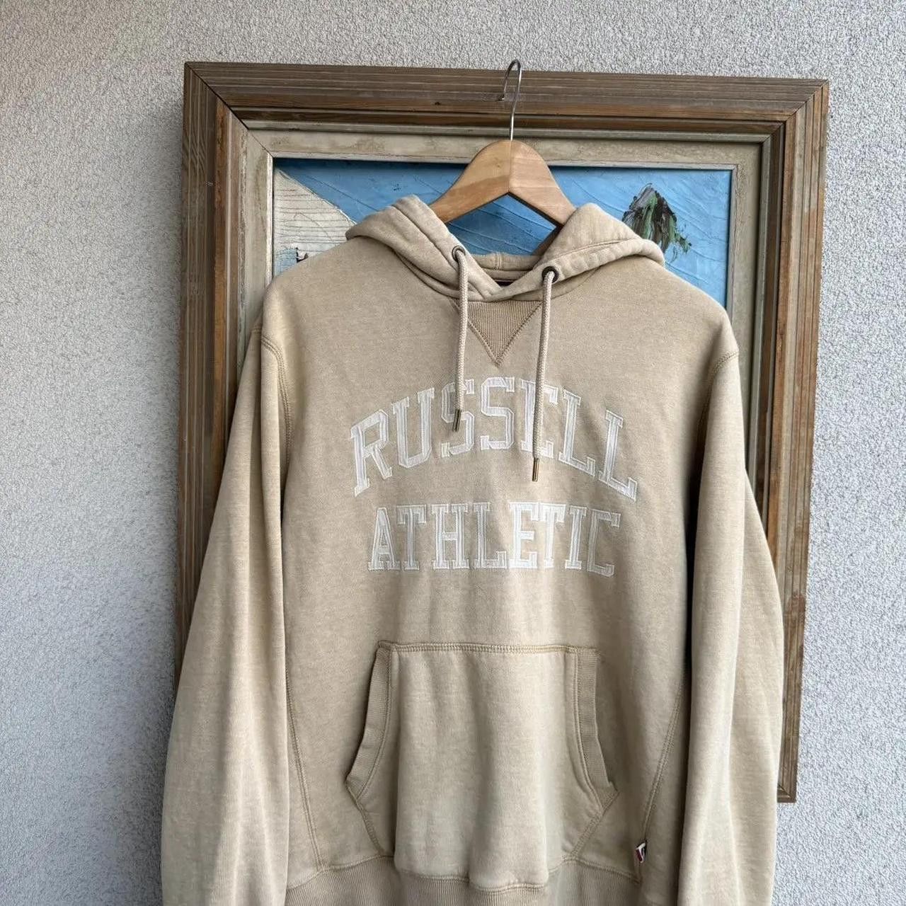 Russell Athletic 90s Boxy Russell Athletic Sweatshirt Beige Hoodie Oversize Size US M / EU 48-50 / 2 - 2 Thumbnail