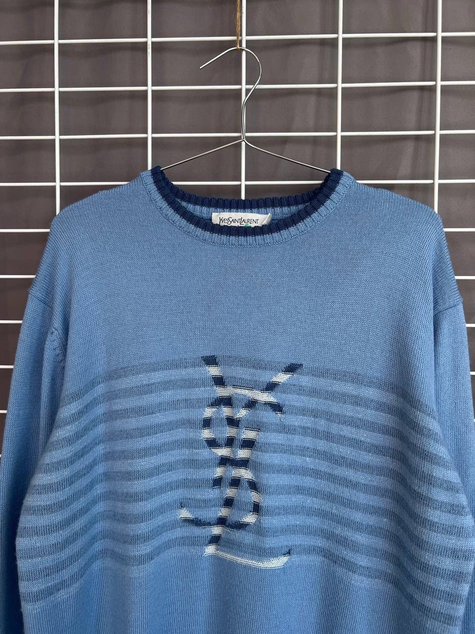 Yves Saint Laurent Yves Saint Laurent Vintage Wool Sweater YSL Logo Mens Size L Size US L / EU 52-54 / 3 - 2 Thumbnail