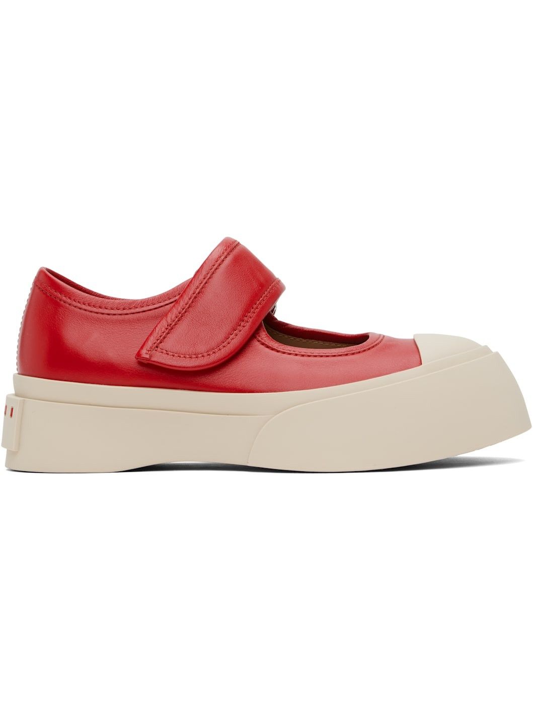 Marni o1s22i1n0525 Calfskin Low-Top Sneakers in Red Size US 8 / IT 38 - 1 Thumbnail