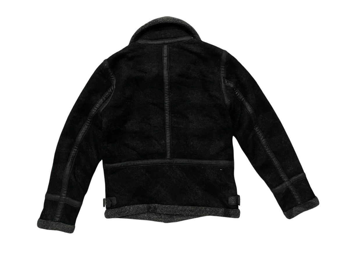 Diesel × Diesel Black Gold × Le Grande Bleu (L.G.B.) 2000s DIESEL TYPE N.78 WOOL FAUX FUR STRIPE SHERPA JACKET Size US M / EU 48-50 / 2 - 3 Thumbnail