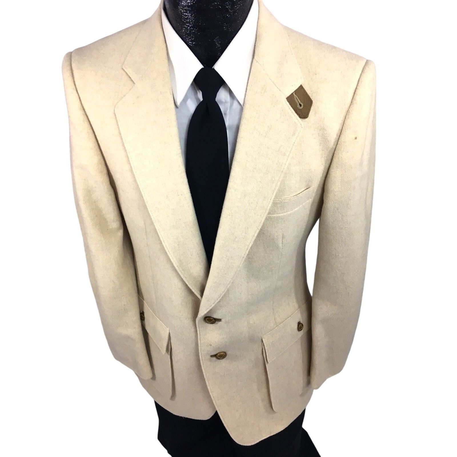 Other Vtg Fioravanti NORFOLK Sport Coat Leather Elbow Patch Jacket Size 38R - 1 Thumbnail