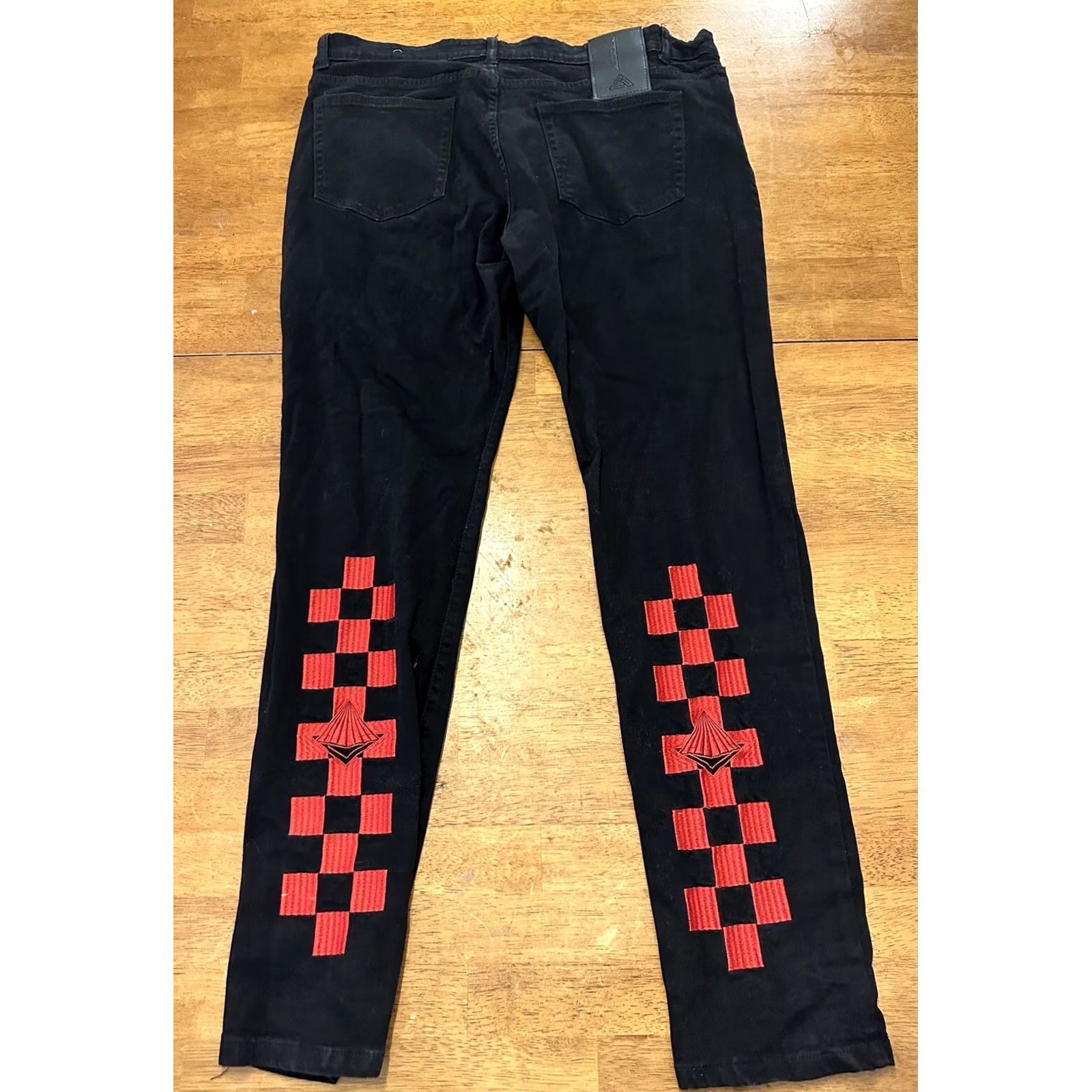 Black Pyramid Black Pyramid Jeans 38 Denim Black Embroidered Red Straight Men 30in Size US 38 / EU 54 - 2 Thumbnail