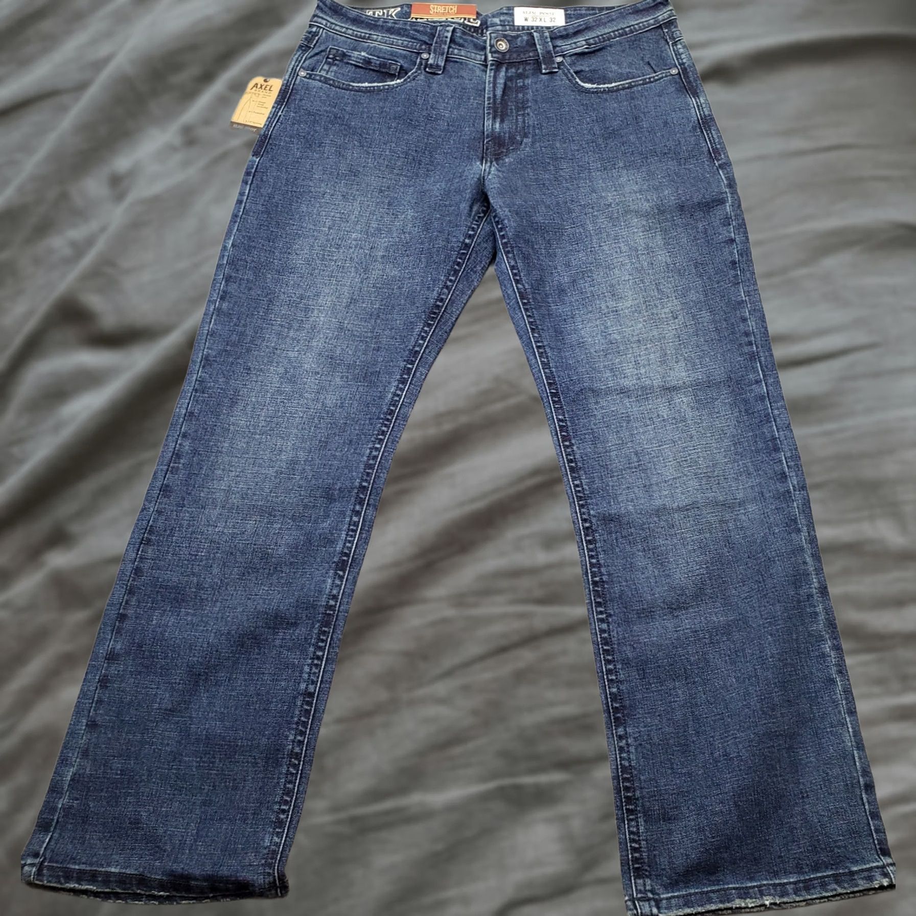 Vintage Axel Jeans Mens Bootcut Slim 32x32 Blue Denim Stretch High Waisted Straight Shirt Size US 32 / EU 48 - 1 Thumbnail