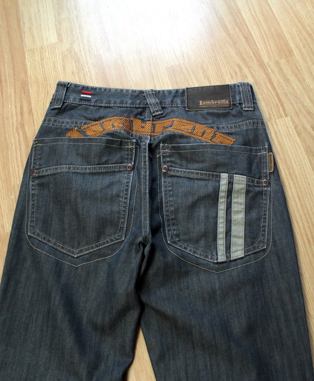 Lambretta 🔥 Lambretta Vintage Baggy Jeans Big Logo Drill Streetwear Size US 30 / EU 46 - 1 Thumbnail