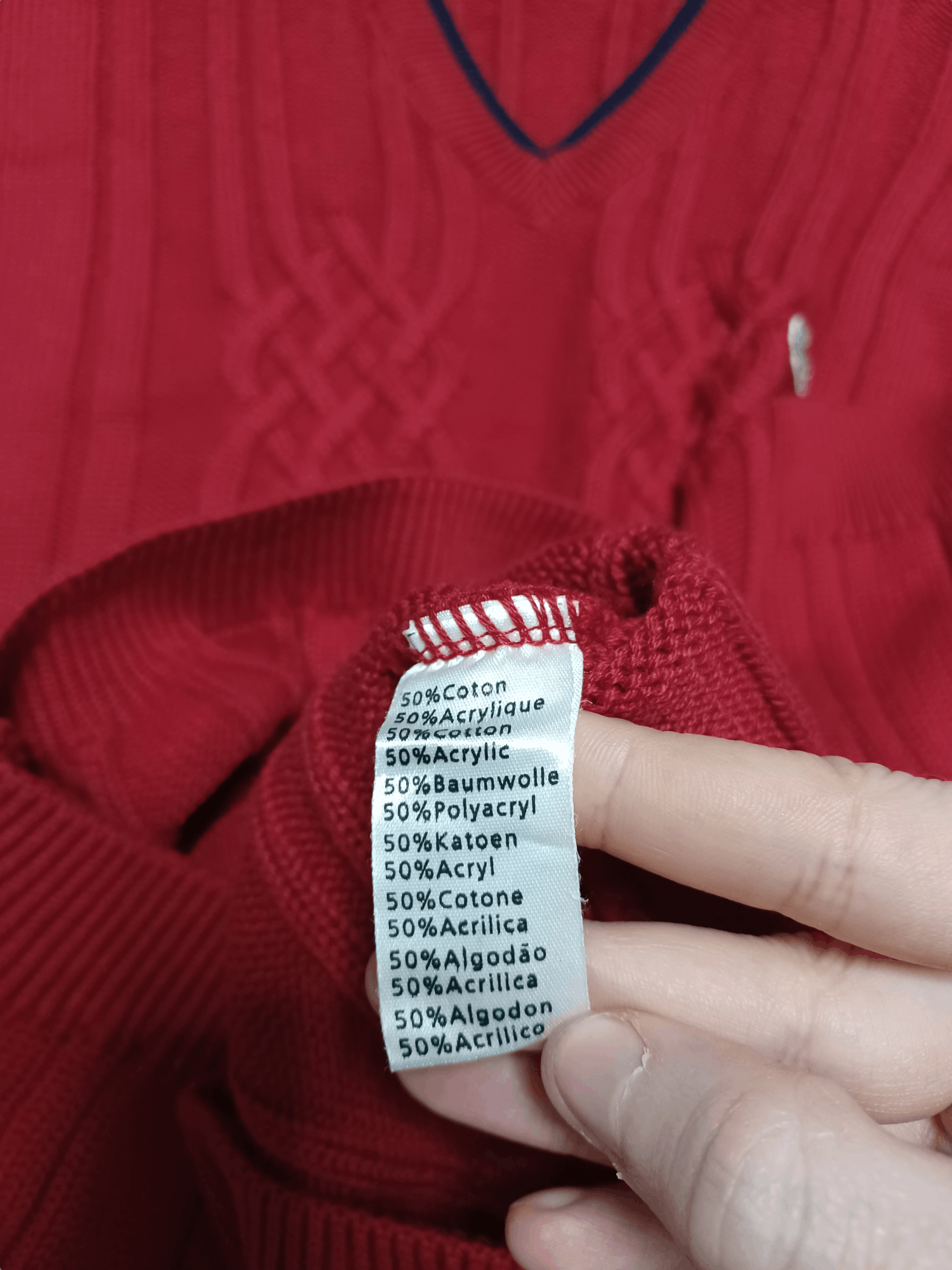 Lacoste LACOSTE VINTAGE 90S OLDMONEY RED SWEATER Size US L / EU 52-54 / 3 - 6 Thumbnail