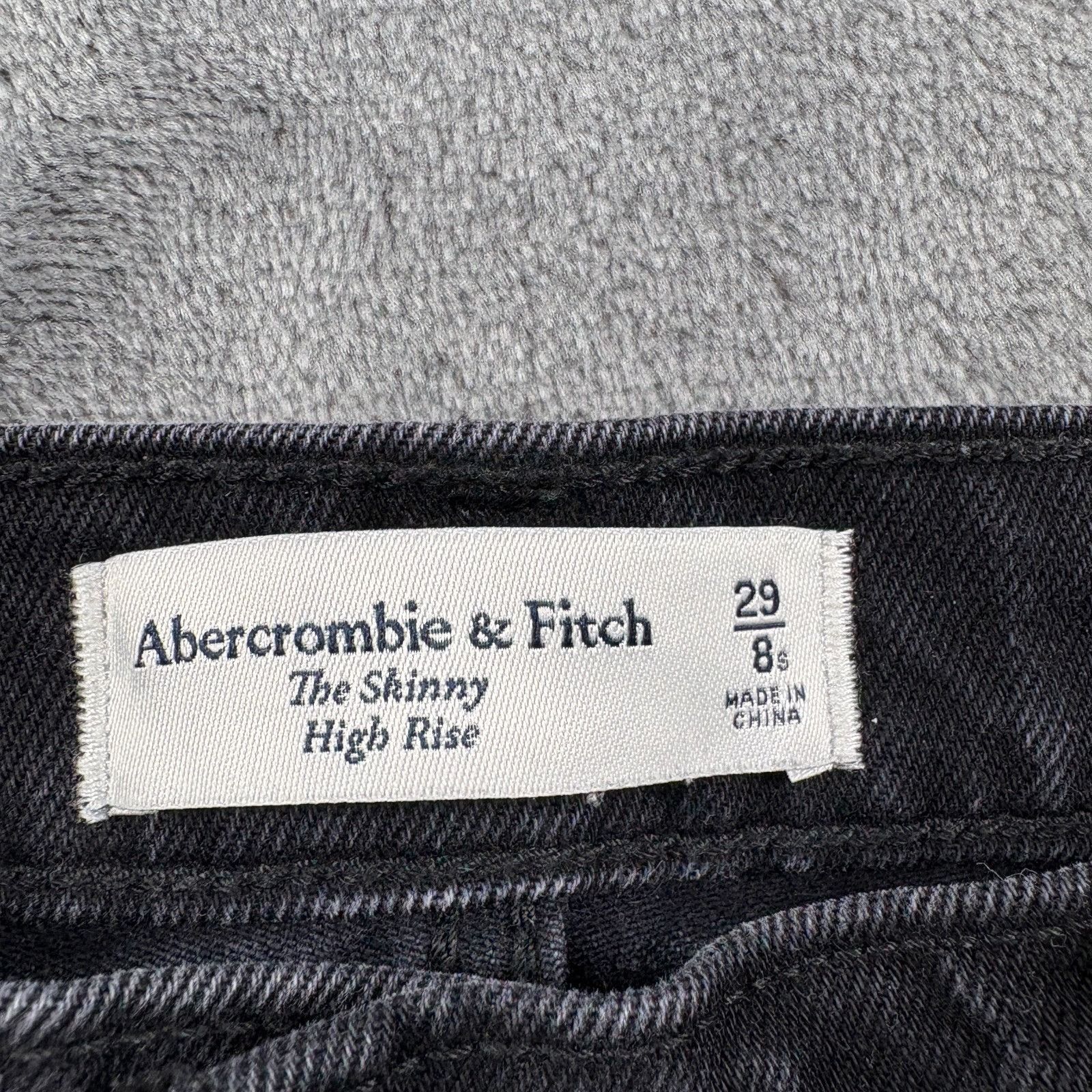 Abercrombie & Fitch Abercrombie Fitch Skinny High Rise Jeans Womens 29 8S Black Size 29" - 4 Thumbnail