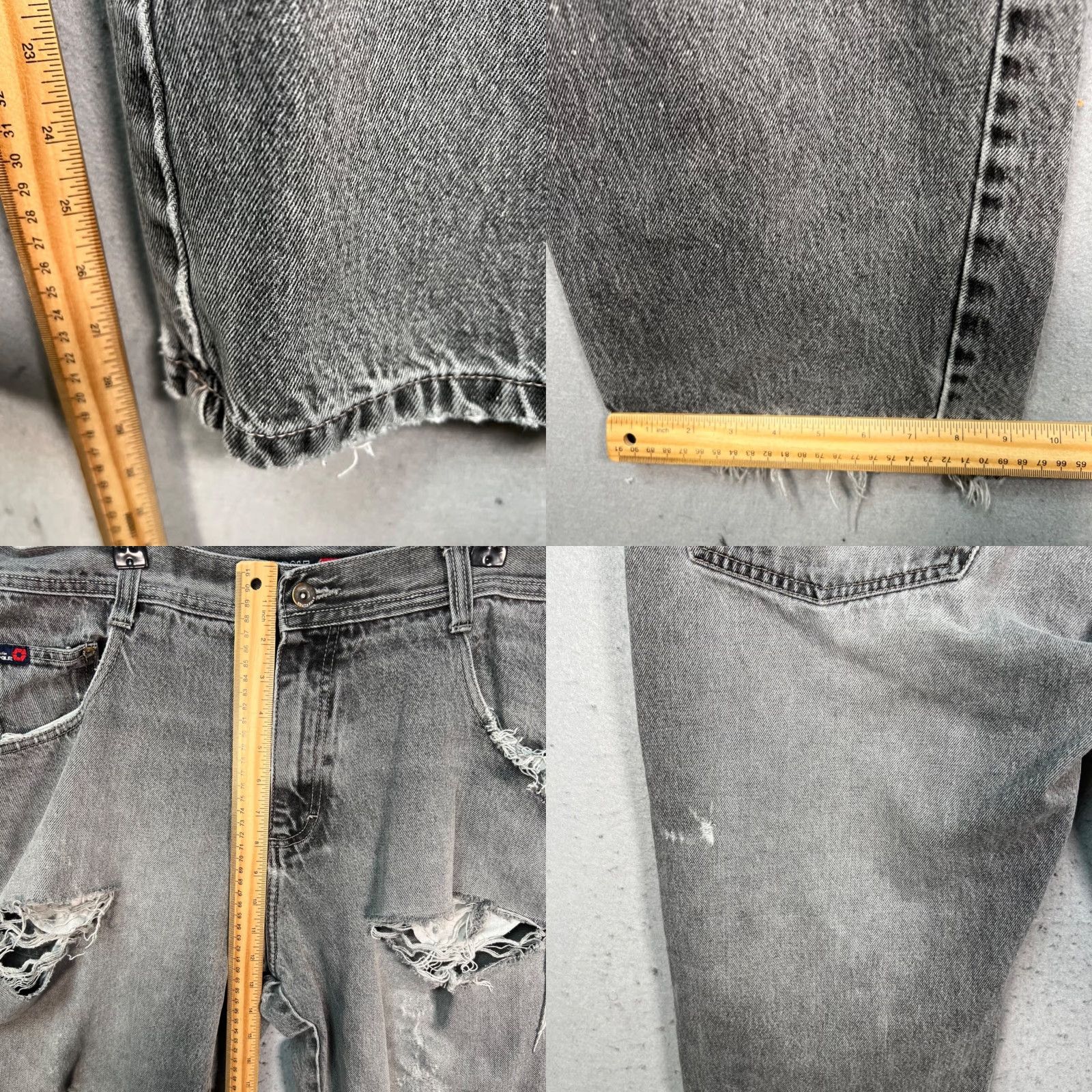 Southpole Southpole Mens Jeans Distressed Gray Denim w/ Frayed Hems Size 40 Size US 40 / EU 56 - 8 Thumbnail