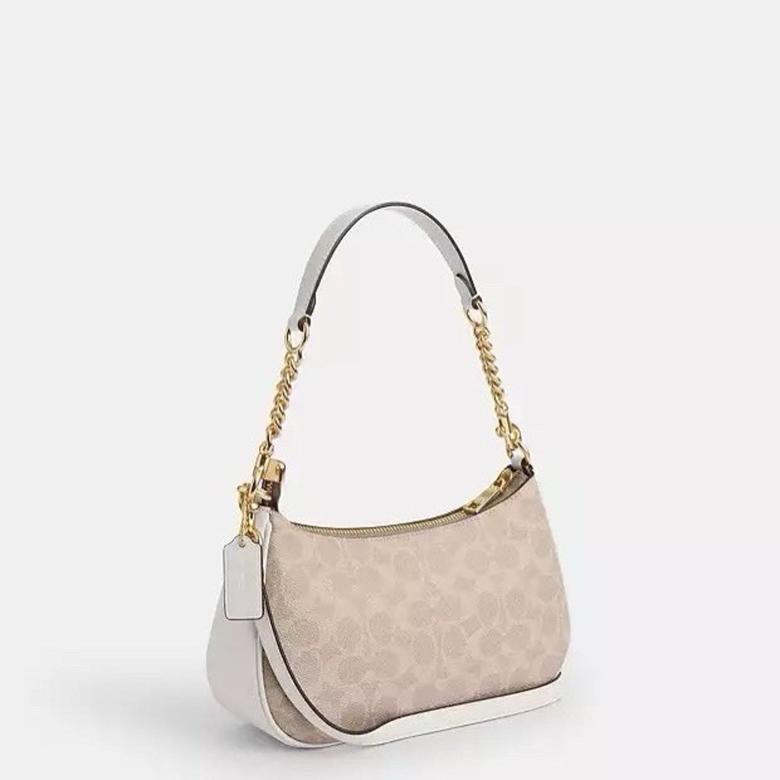 Coach NWT Coach Teri Shoulder Bag Signature Canvas CV933 Chalk Size ONE SIZE - 10 Thumbnail