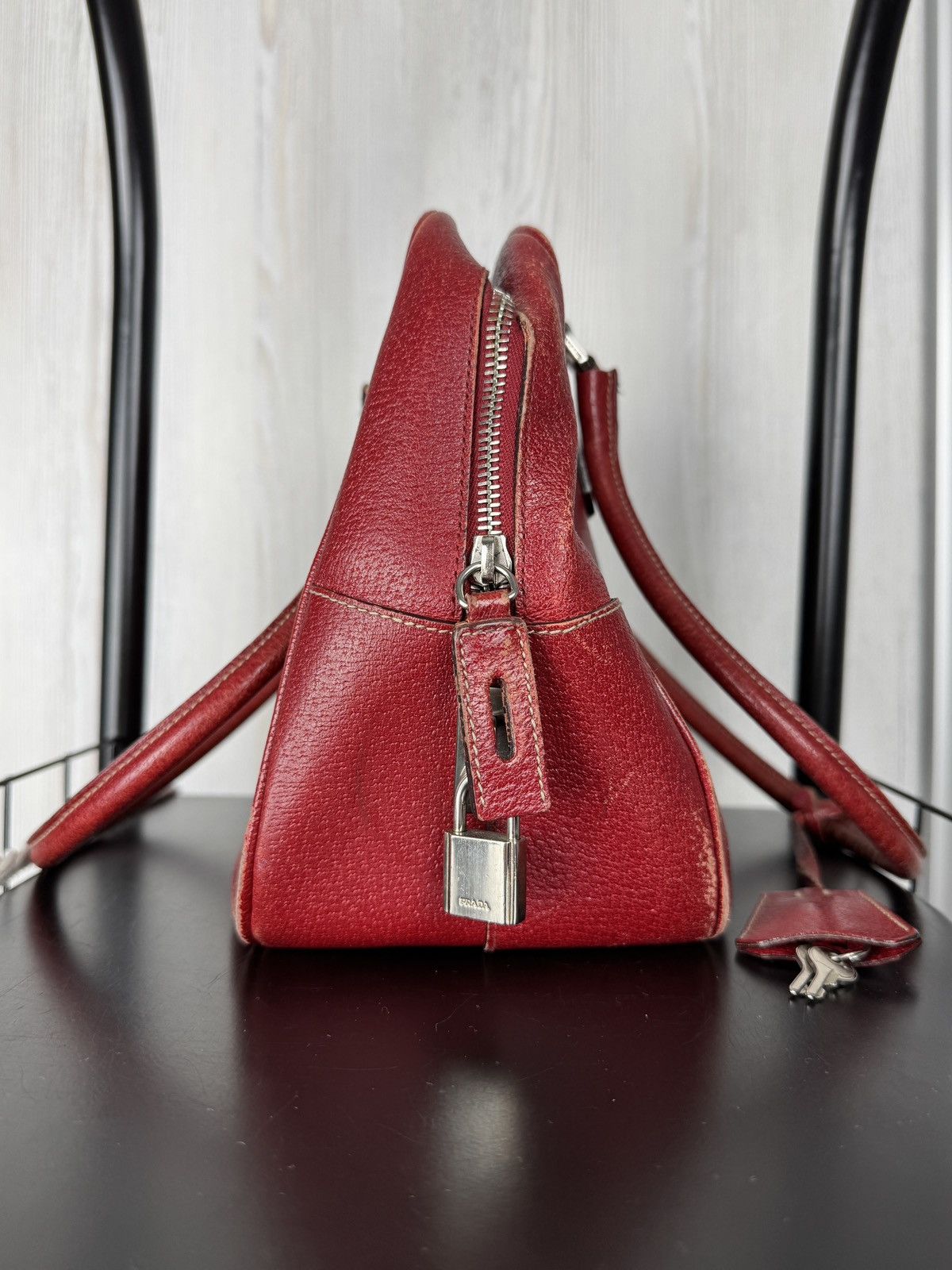 Prada Prada Saffiano Red leather handbag Size ONE SIZE - 11 Thumbnail
