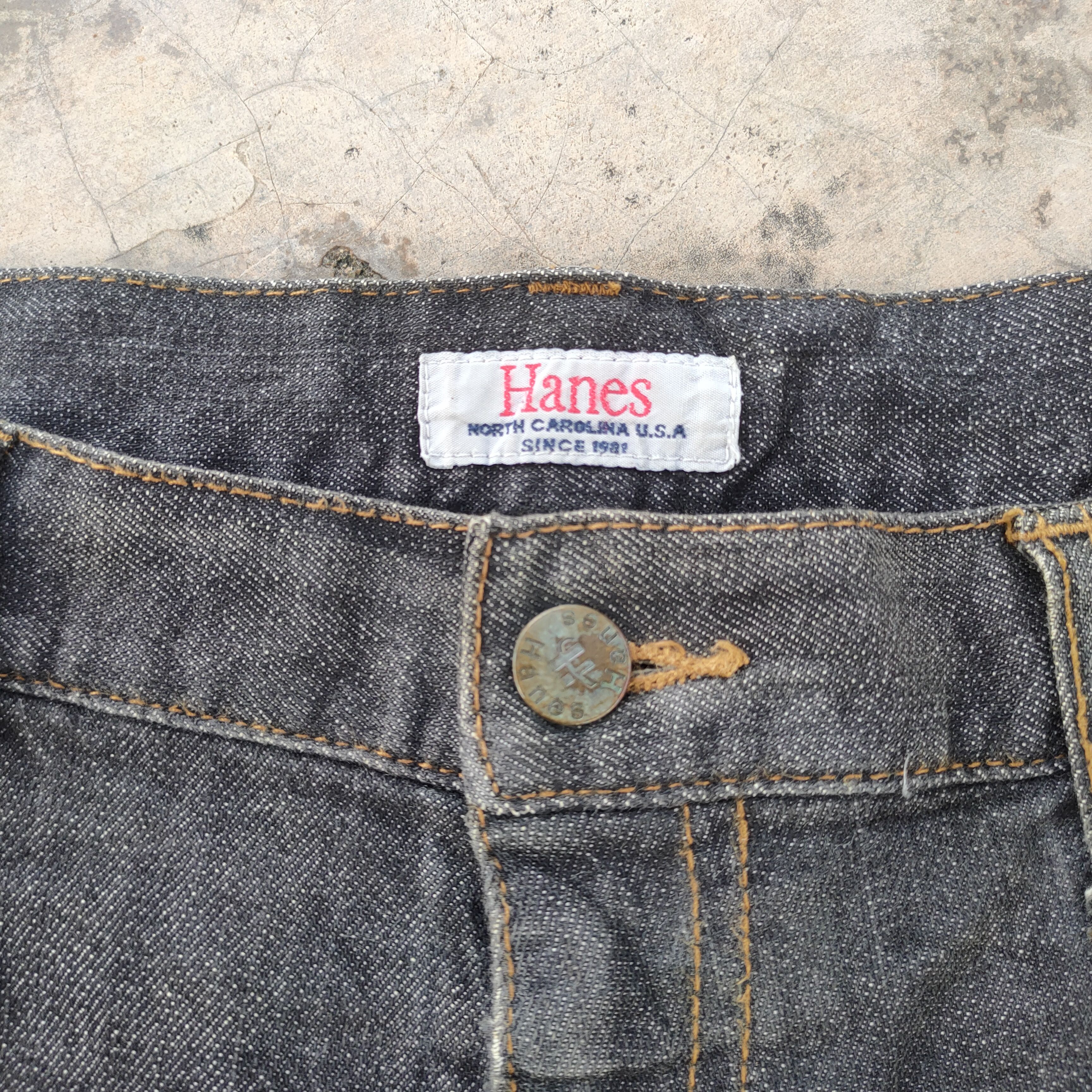 Hanes VINTAGE BLACK HANES FADED JEANS DENIM PANTS Size US 36 / EU 52 - 6 Thumbnail