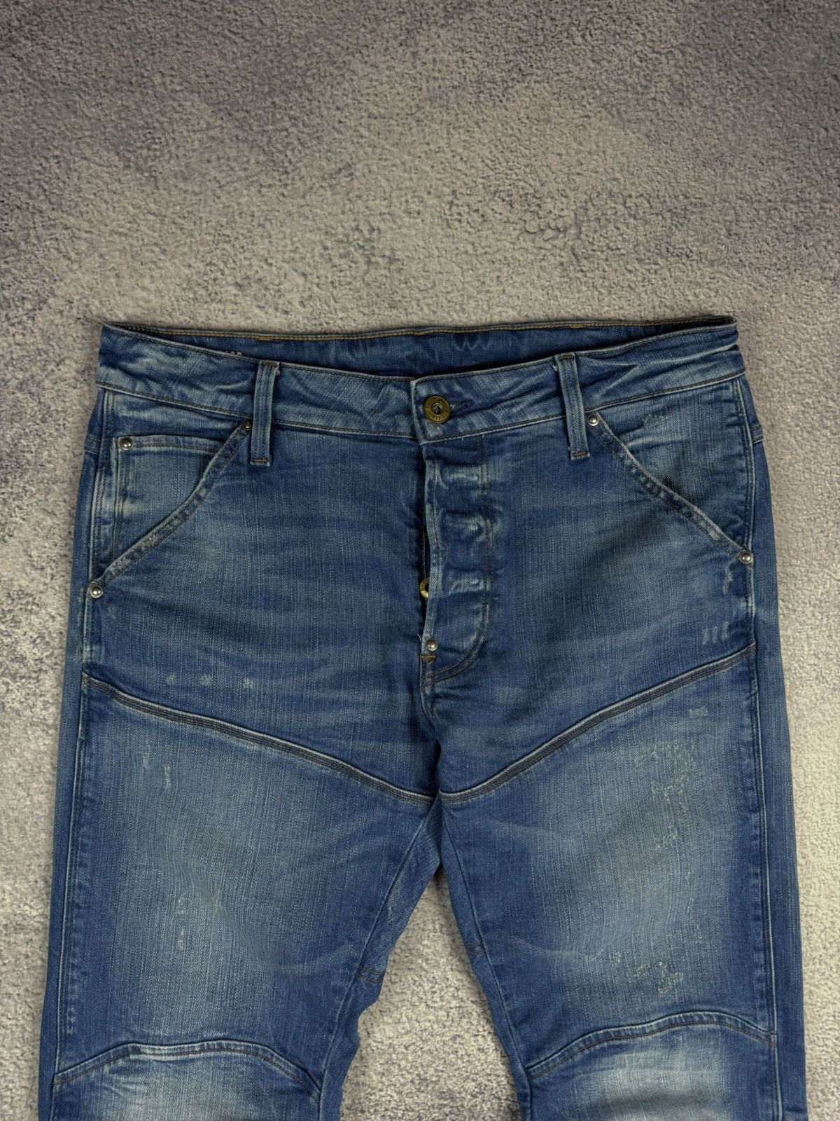 G-Star G STAR RAW 5620 3D Slim Blue Jeans Size US 32 / EU 48 - 4 Thumbnail