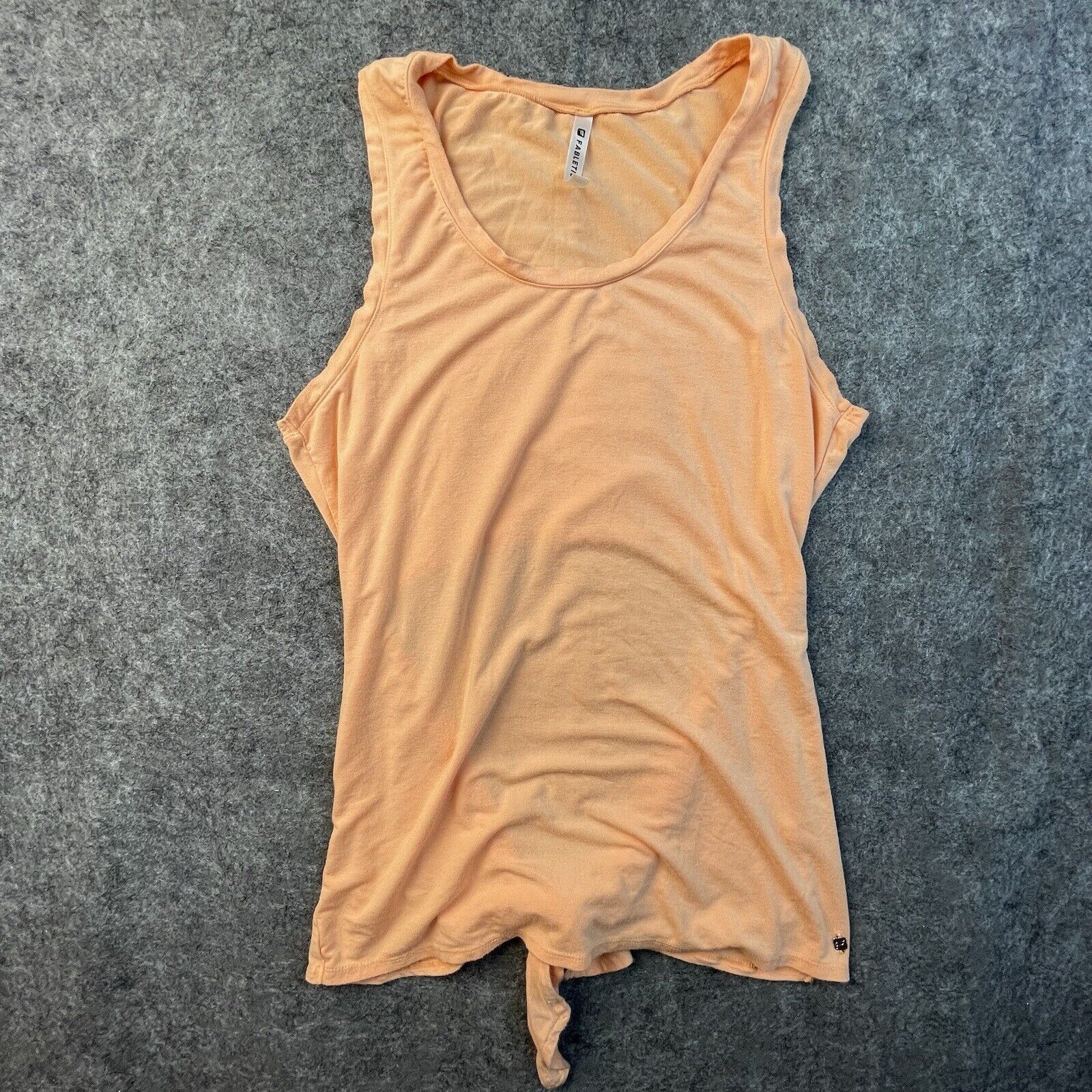 Fabletics Fabletics Tank Womens Medium Orange Workout Cut Out Back Tie Size M / US 6-8 / IT 42-44 - 1 Thumbnail
