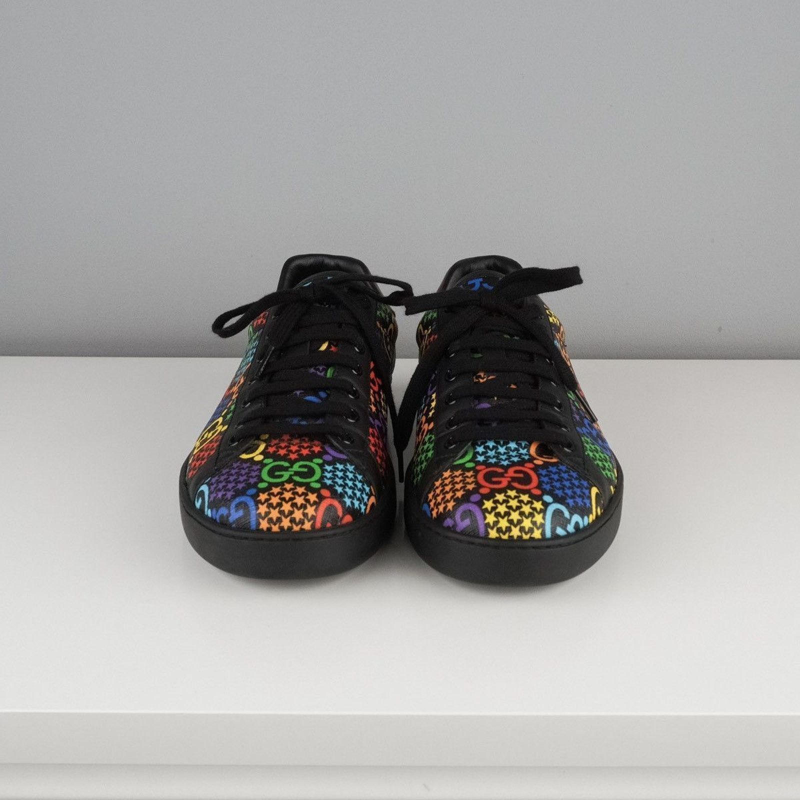 Gucci Gucci psychedelic multicolor monogram logo leather sneakers Size US 10.5 / EU 43-44 - 2 Thumbnail