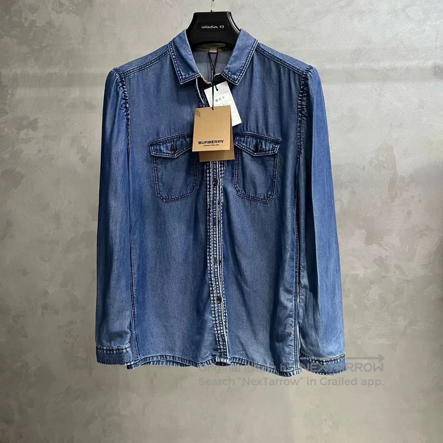 Burberry burberry blue casual long sleeve shirt. Size US M / EU 48-50 / 2 - 1 Thumbnail