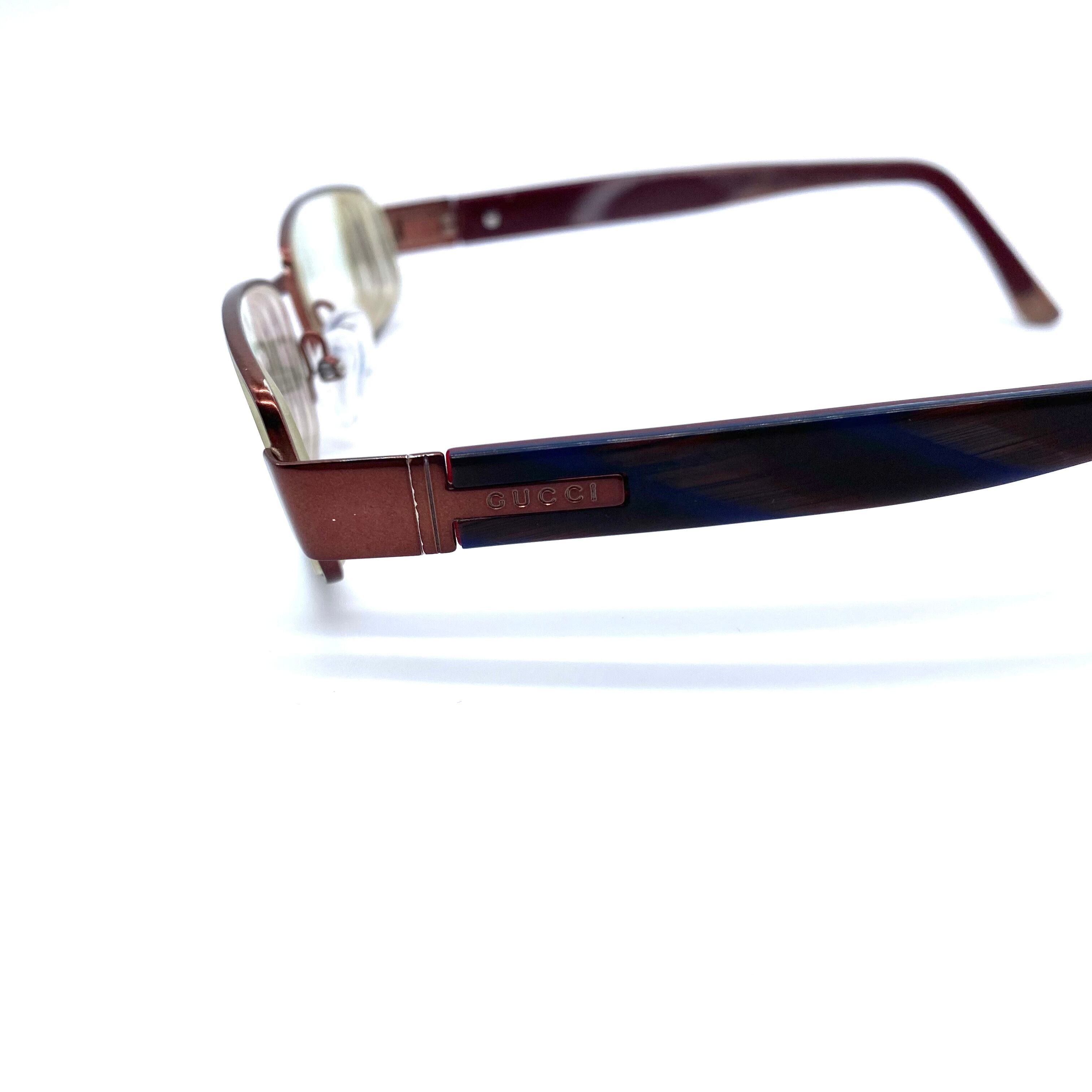 Gucci Gucci Eyewear Prescription Eye Glasses Wine Red Size ONE SIZE - 5 Thumbnail