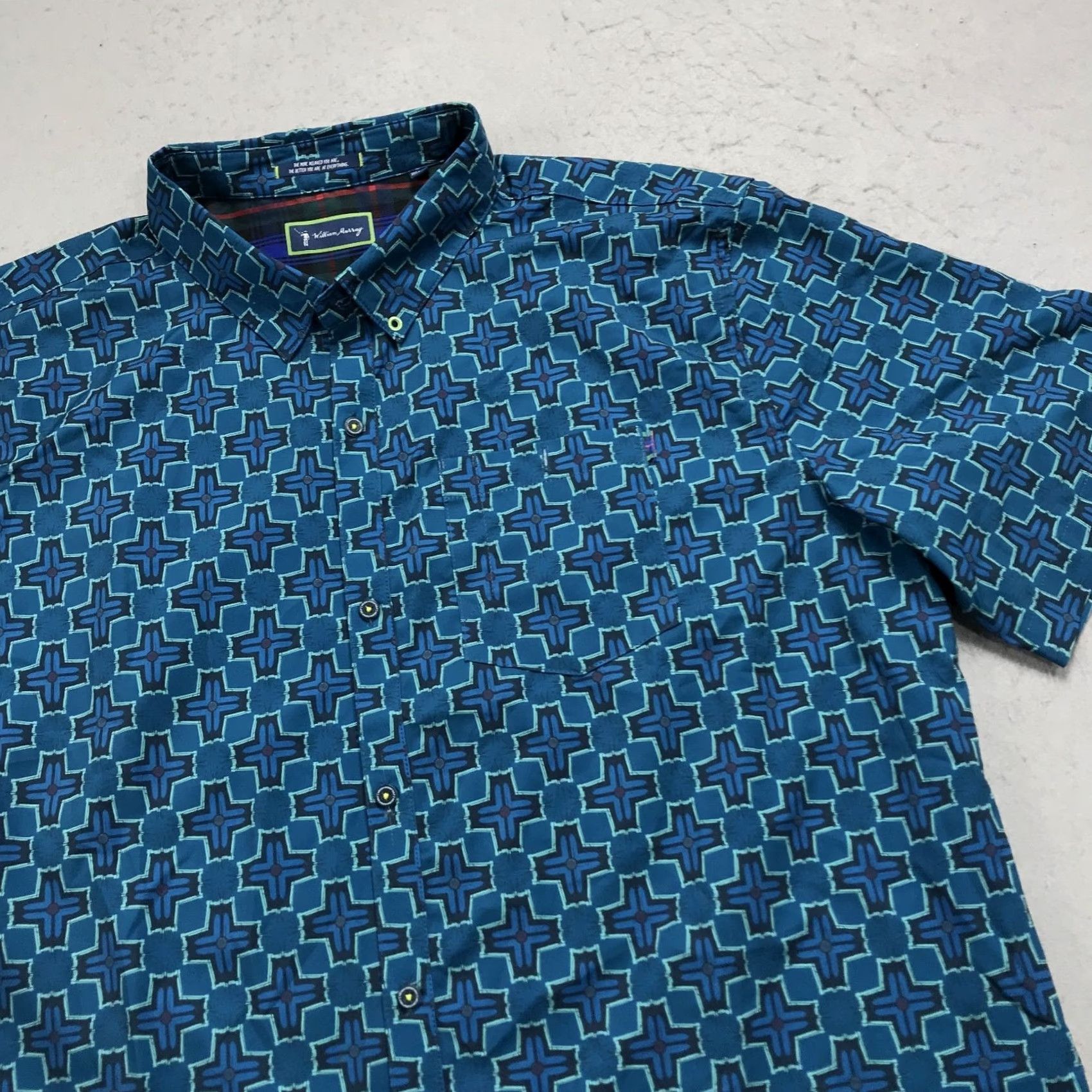 NEXT William Murray Shirt Mens 2XL Blue Next Stop Camp Collar Casual Golf Loud Shirt Size US XXL / EU 58 / 5 - 3 Thumbnail