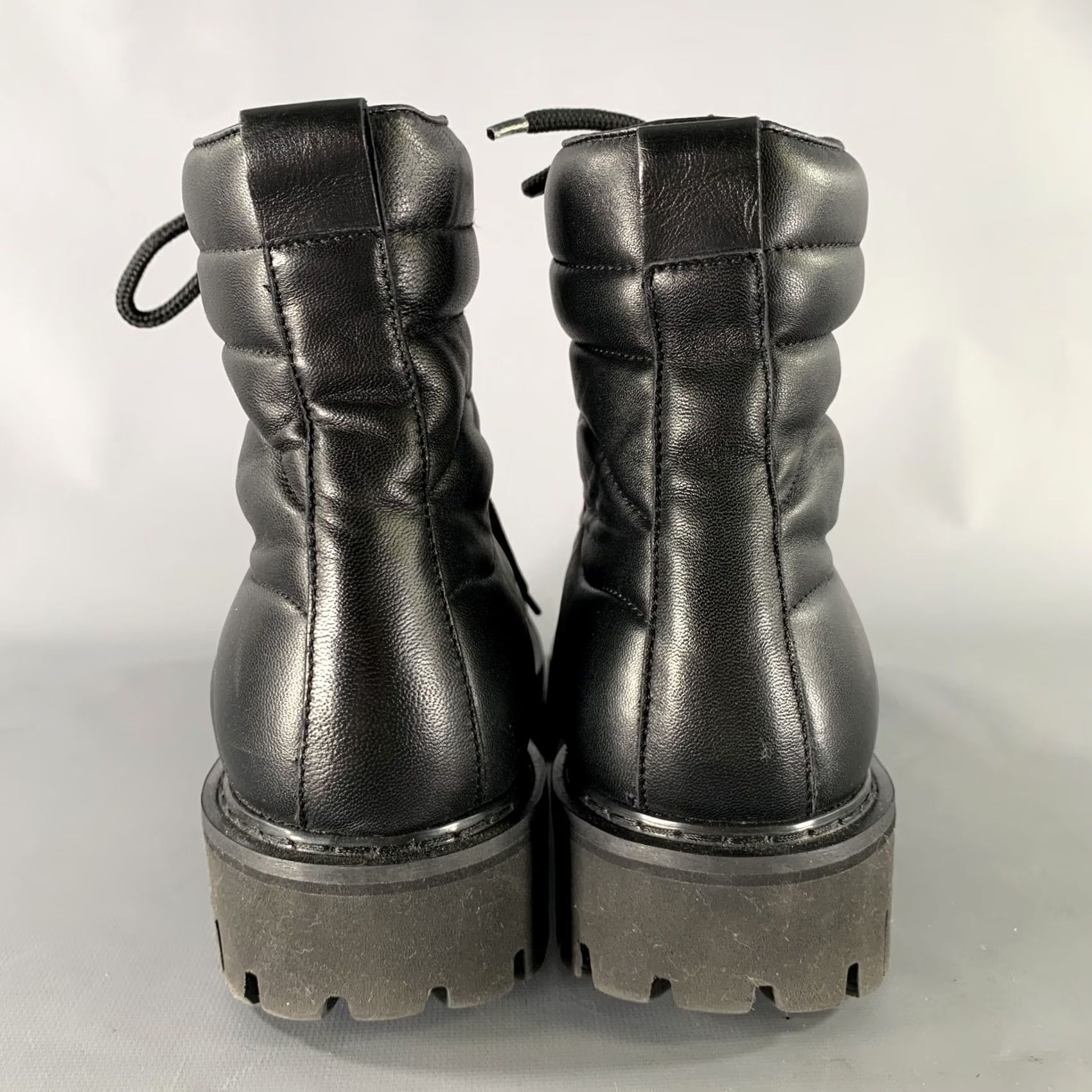 John Galliano JOHN GALLIANO Size 10 Black Quilted Leather Hike Boots Mens Boots Size US 10 / EU 43 - 3 Thumbnail