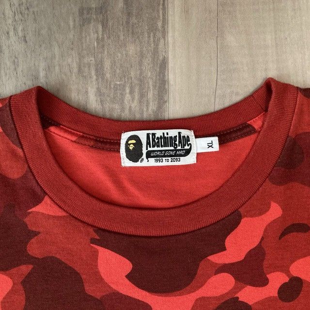 Bape BAPE Shoulder Shark T-shirt red camo a bathing ape Size US XL / EU 56 / 4 - 3 Thumbnail
