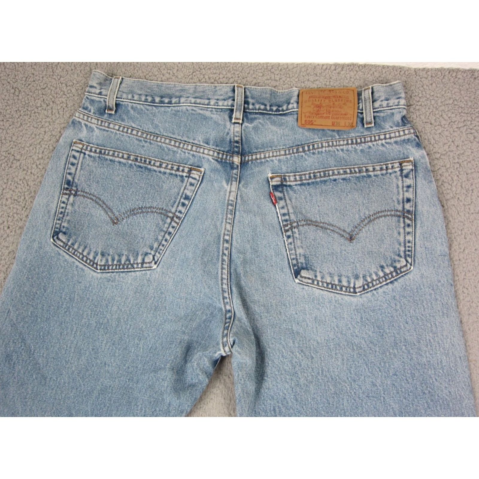 Levi's VINTAGE Levi's Jeans Mens 38x32 505 Straight Denim Blue 90s Regular Fit" Size US 38 / EU 54 - 4 Thumbnail