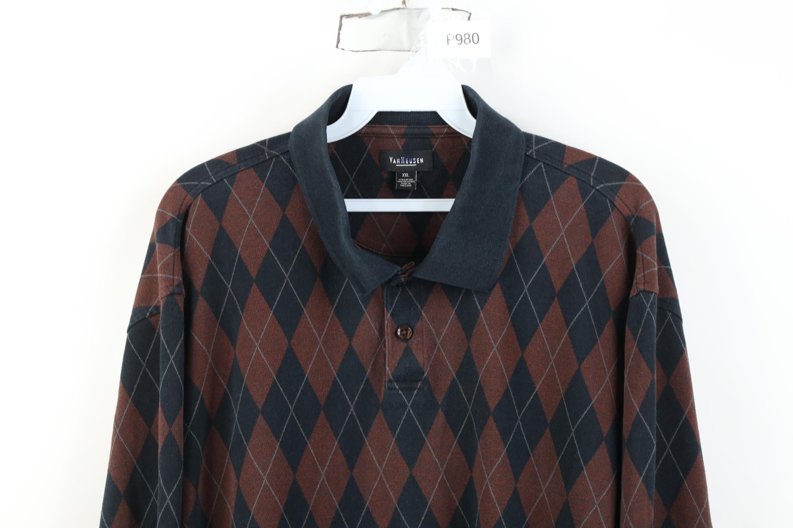 Vintage Vintage 90s Y2K Streetwear Long Sleeve Golf Polo Shirt Size US XXL / EU 58 / 5 - 2 Thumbnail