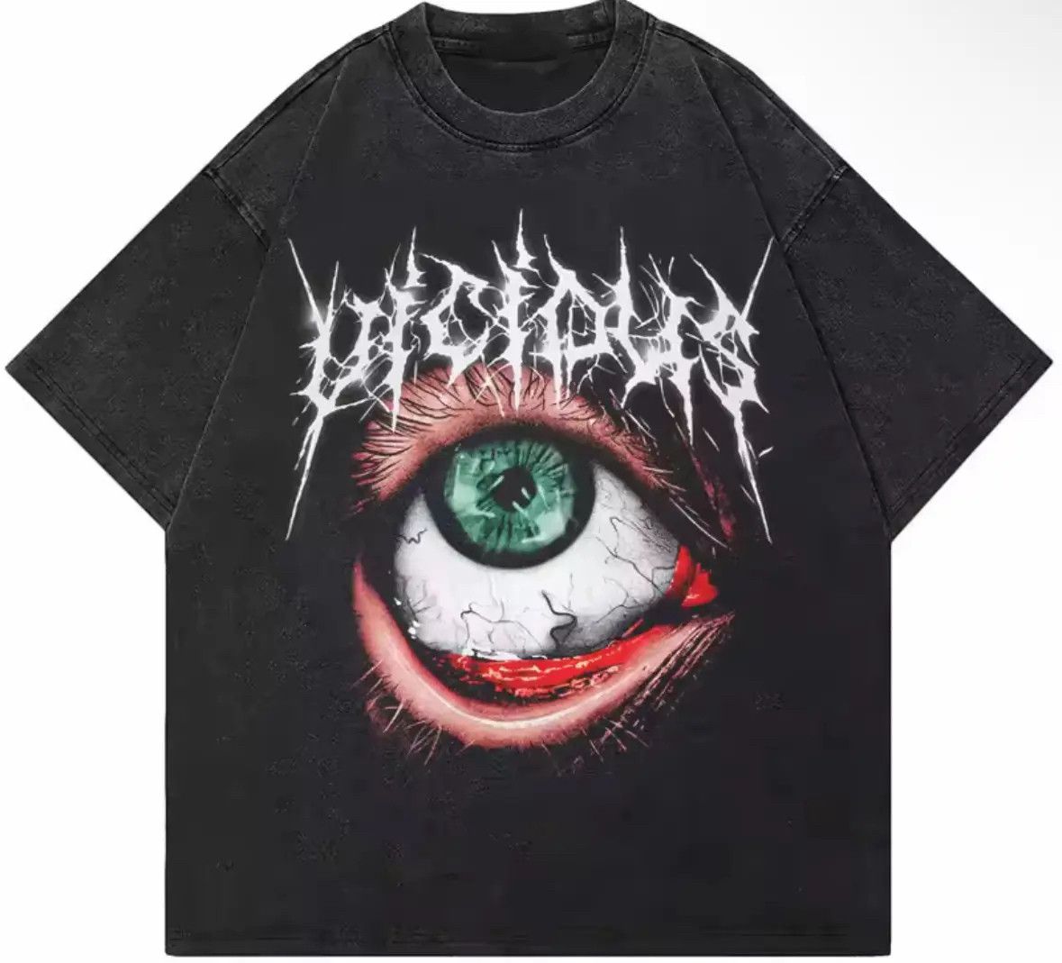 Other Streetwear Y2K Gothic Tired Red Eye Washed T-Shirt Size US XXL / EU 58 / 5 - 1 Thumbnail