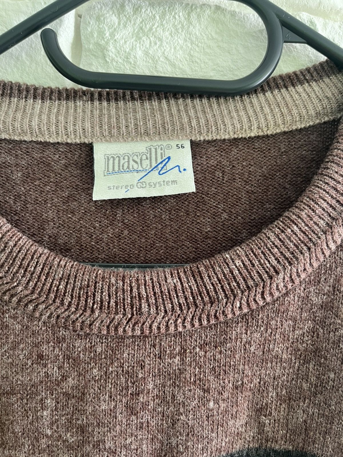 Other Vintage Maselli "Stereo System" Wool Blend Sweater Size US XL / EU 56 / 4 - 4 Thumbnail