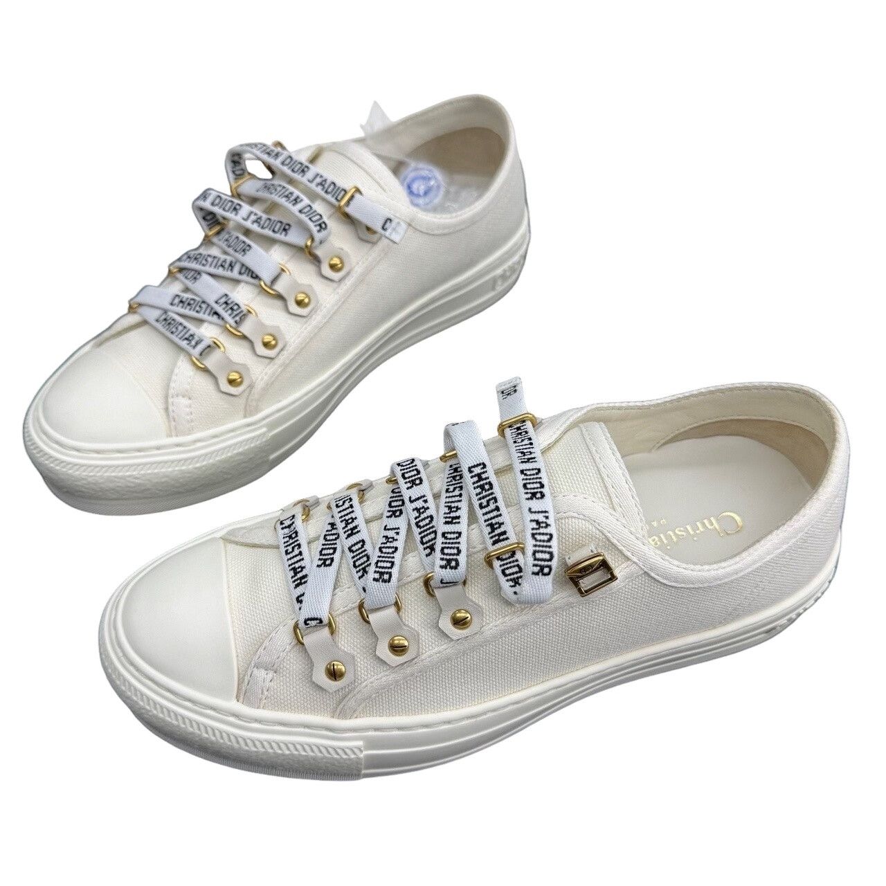 Dior Dior White Walk'n'Dior Sneakers Size 36.5 Size US 5.5 / IT 35.5 - 1 Thumbnail
